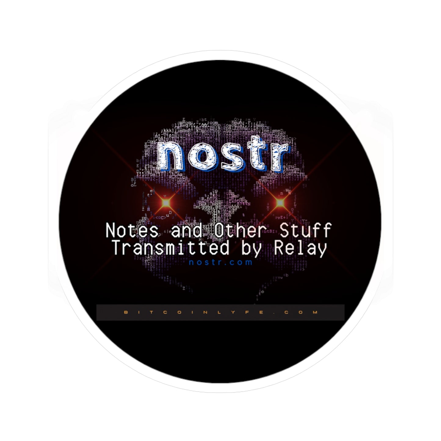 nostr Nostrich Matrix, Vinyl Die-Cut Sticker
