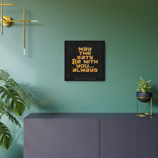 May the Sats be with You Metal Art Sign