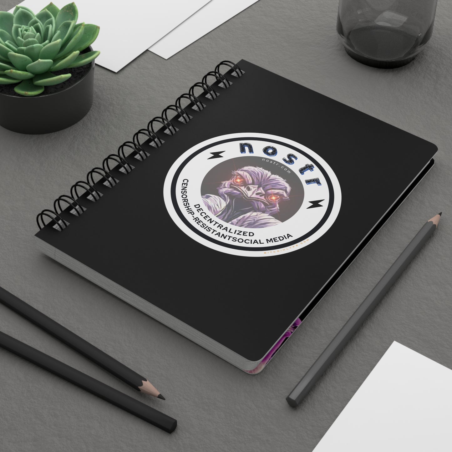 nostr Decentralized Nostrich, Spiral Bound Journal