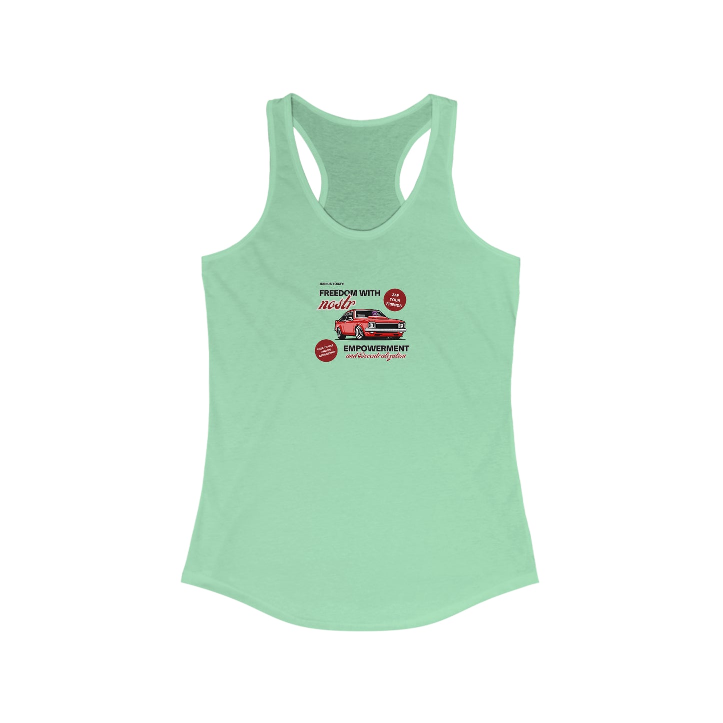nostr Freedom - Classic, Racerback Tank