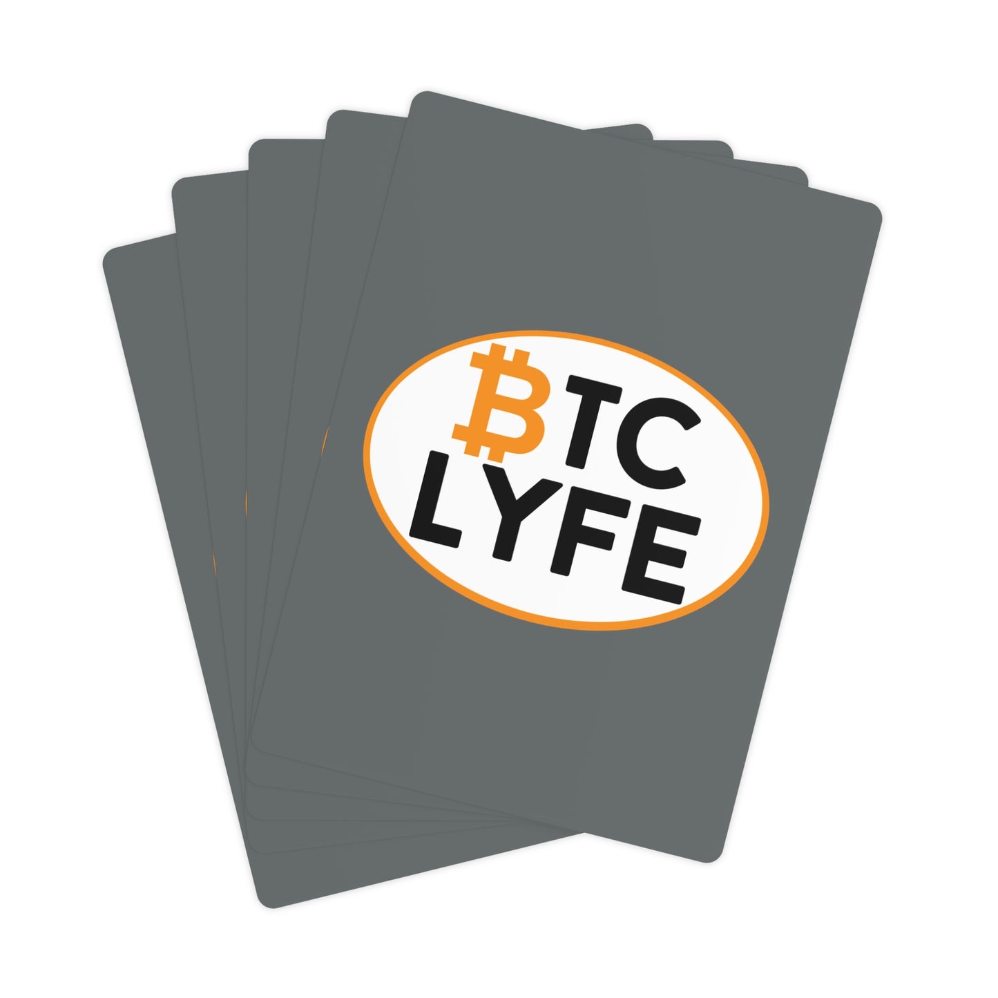 Bitcoin LYFE (Oval) Poker Cards