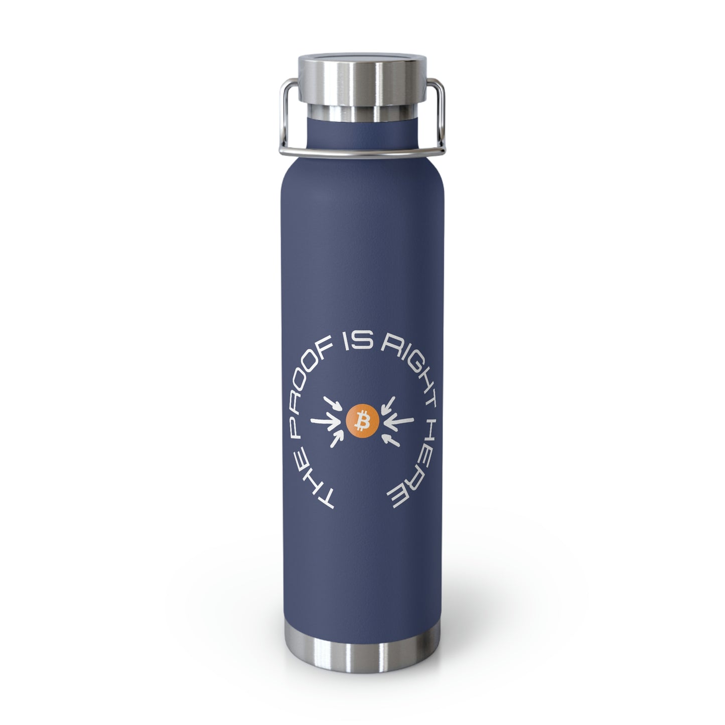 BTC Proof Right Here 22oz Vacuum Insulated Bottle #5