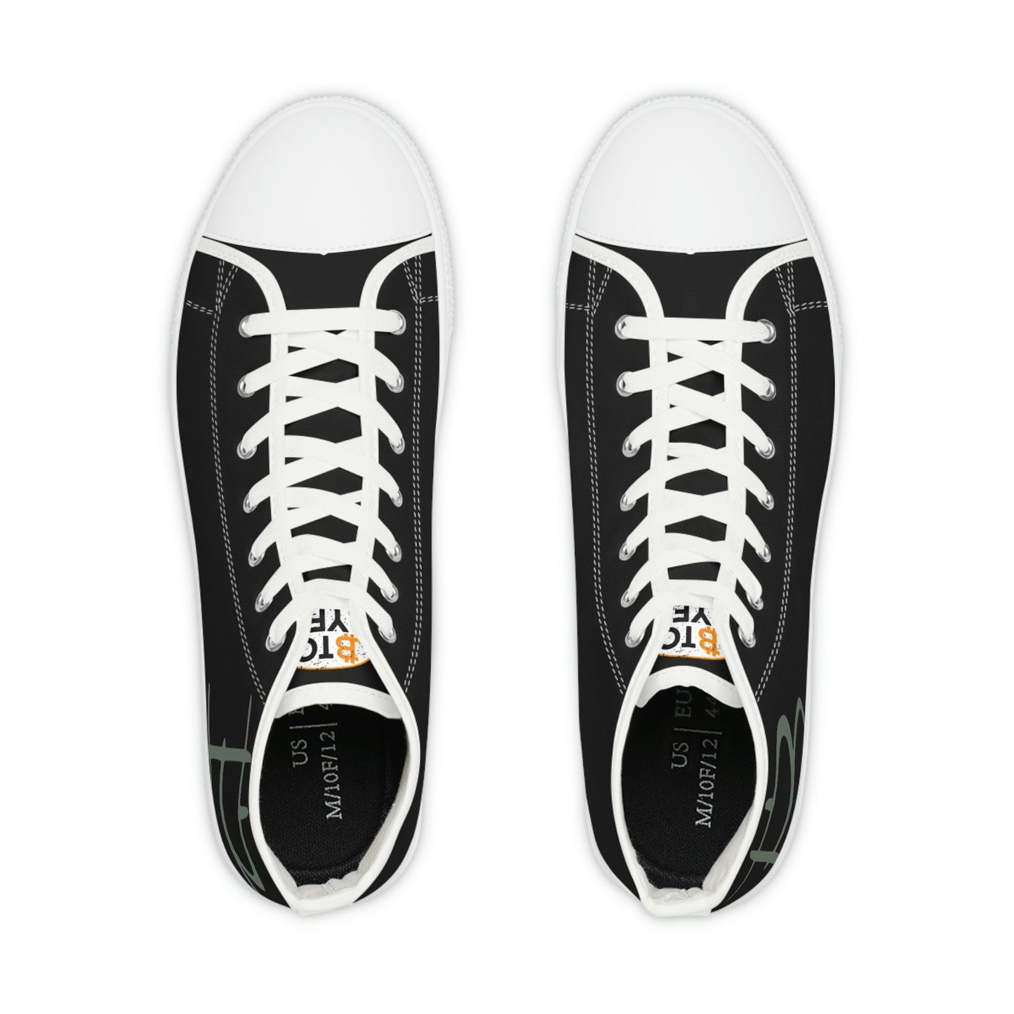 Bitcoin Men's High Top Sneakers, BTC8
