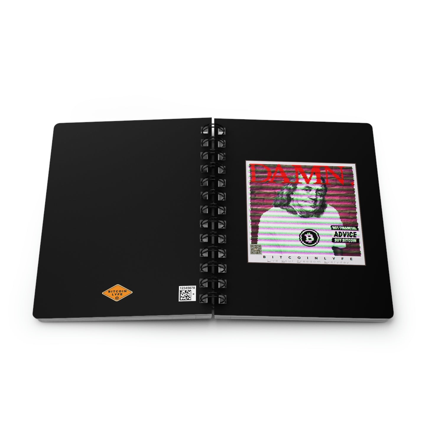 Bitcoin LYFE Spiral Bound Journal, Damn