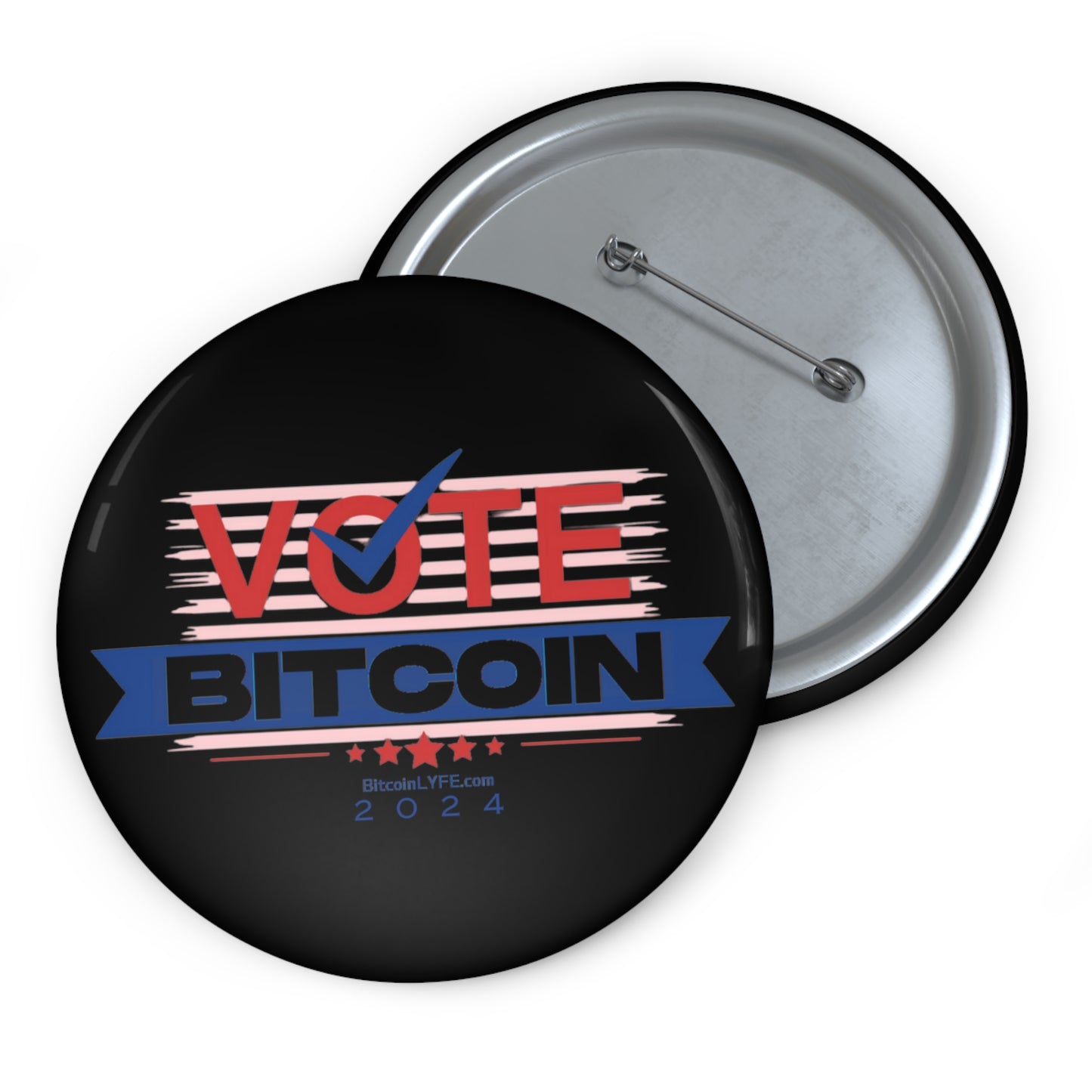 Vote Bitcoin Pin Buttons
