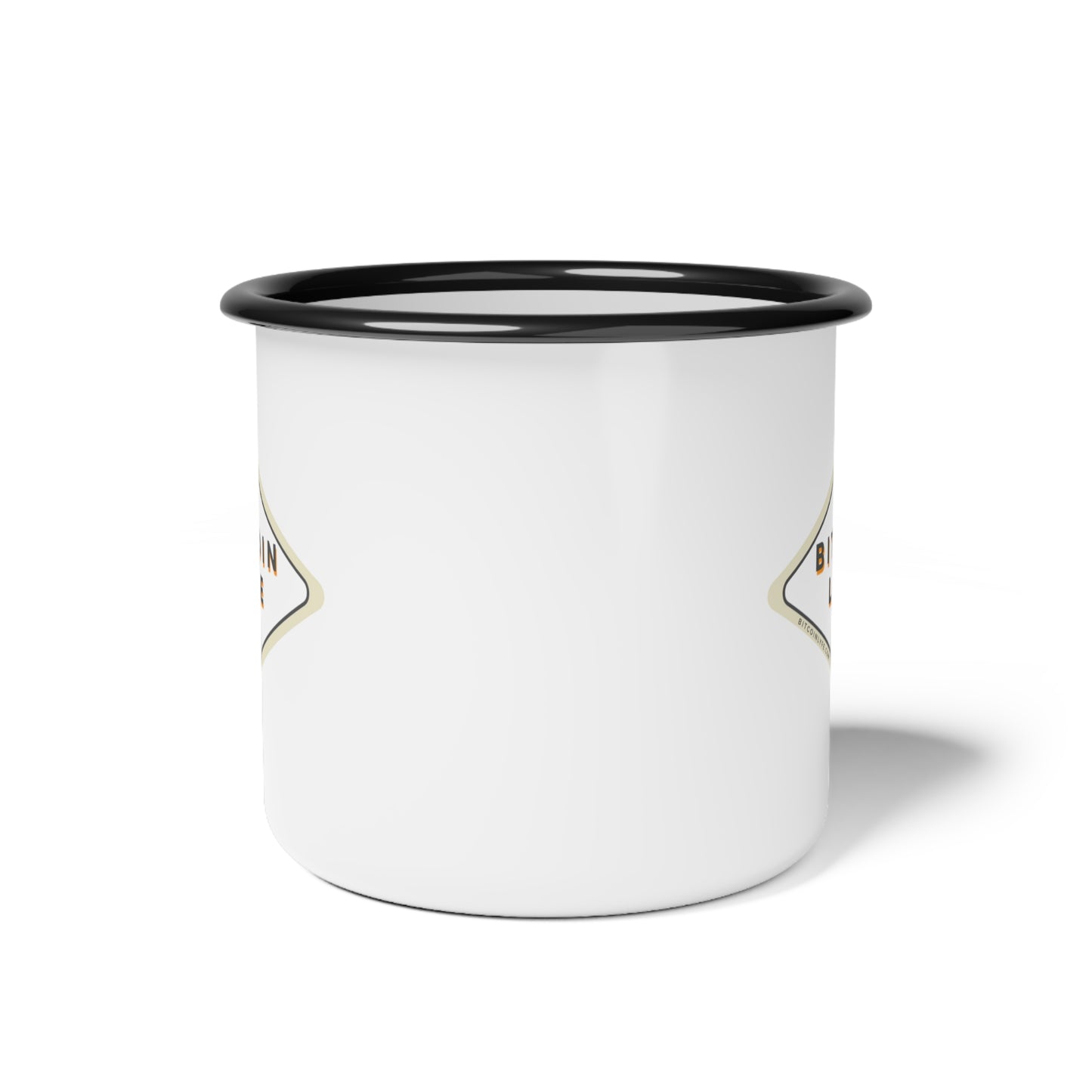 Bitcoin LYFE (Transparent) Enameled Steel Mug