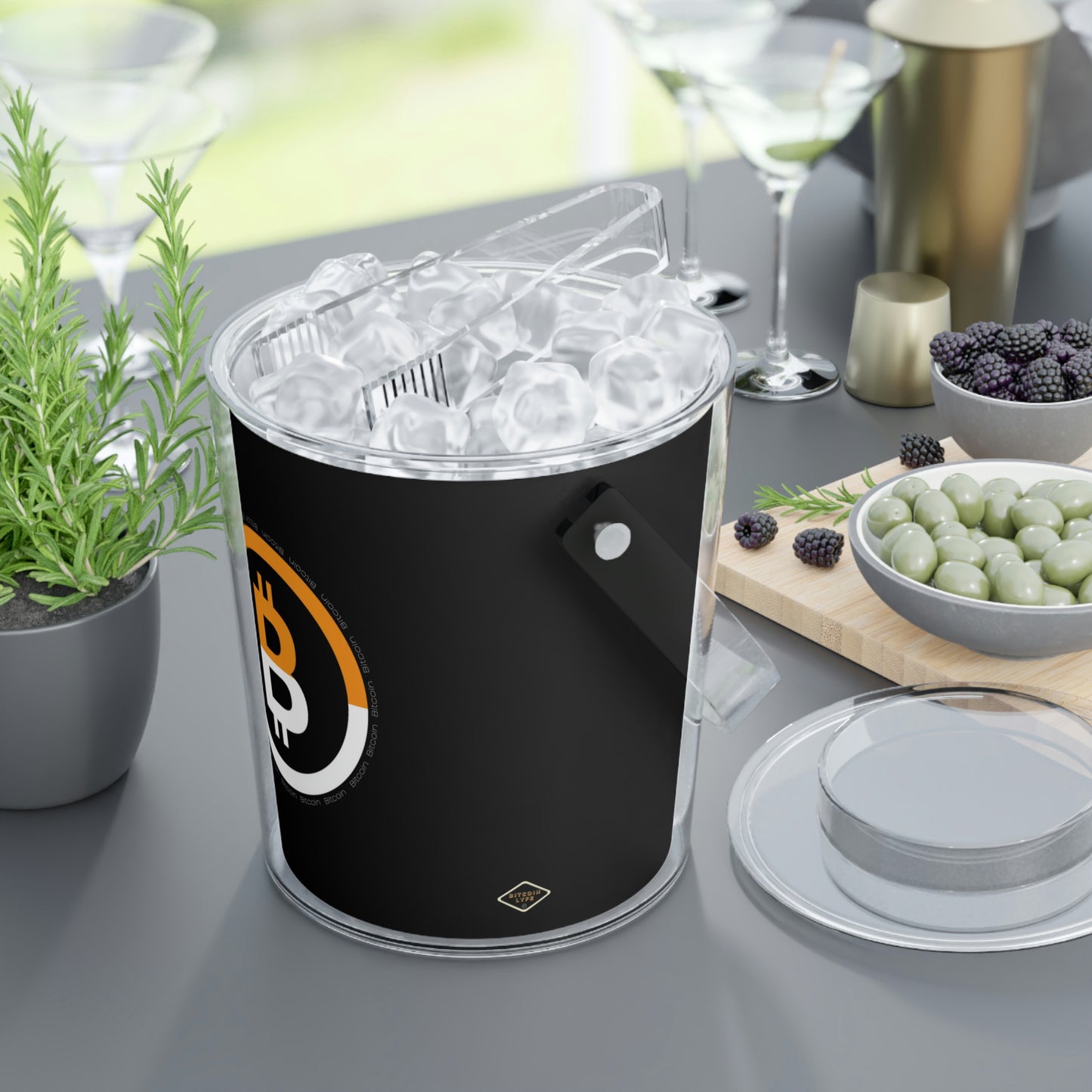 Dual B1 Ice Bucket with Tongs