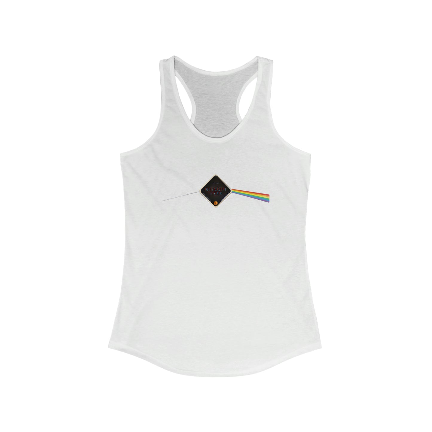 Bitcoin LYFE Prism Racerback Tank