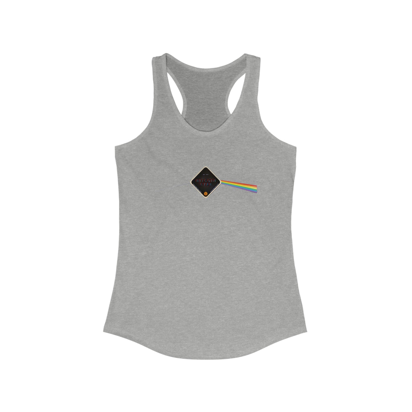 Bitcoin LYFE Prism Racerback Tank