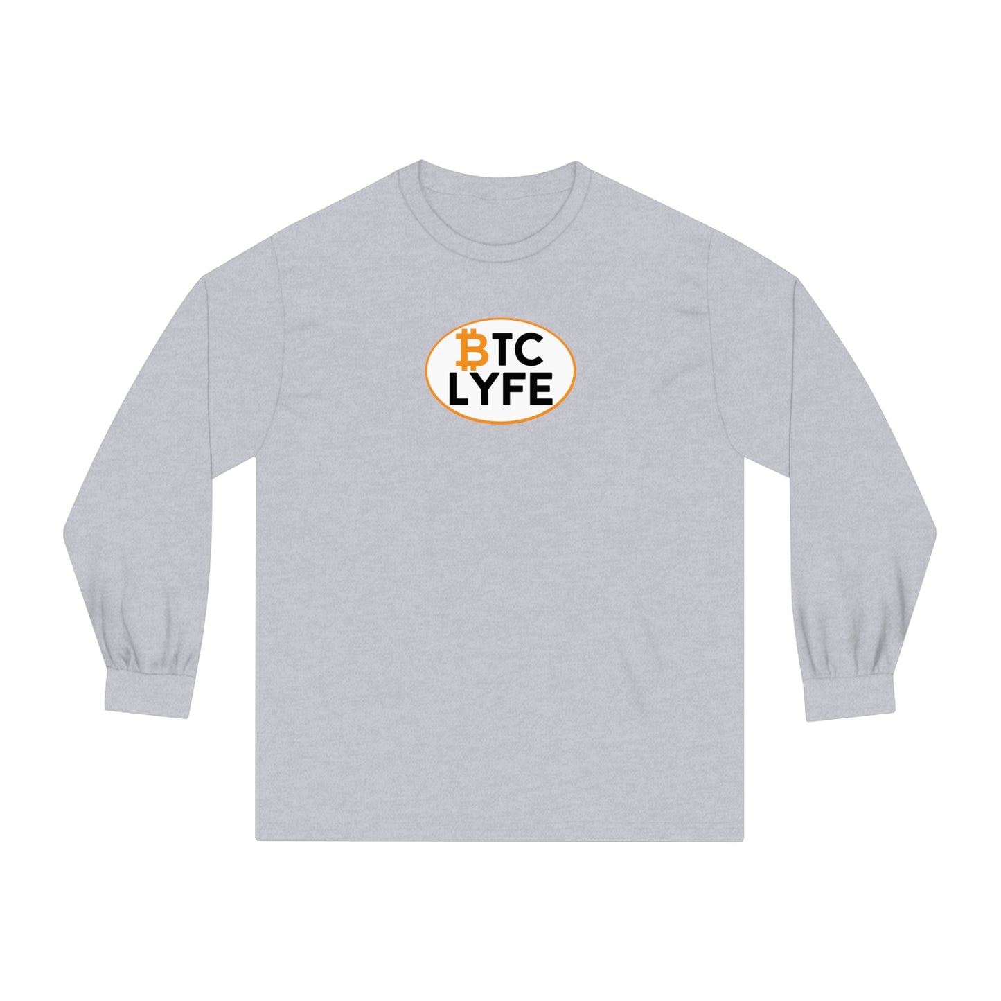 Bitcoin LYFE (Oval) Long Sleeve T-Shirt