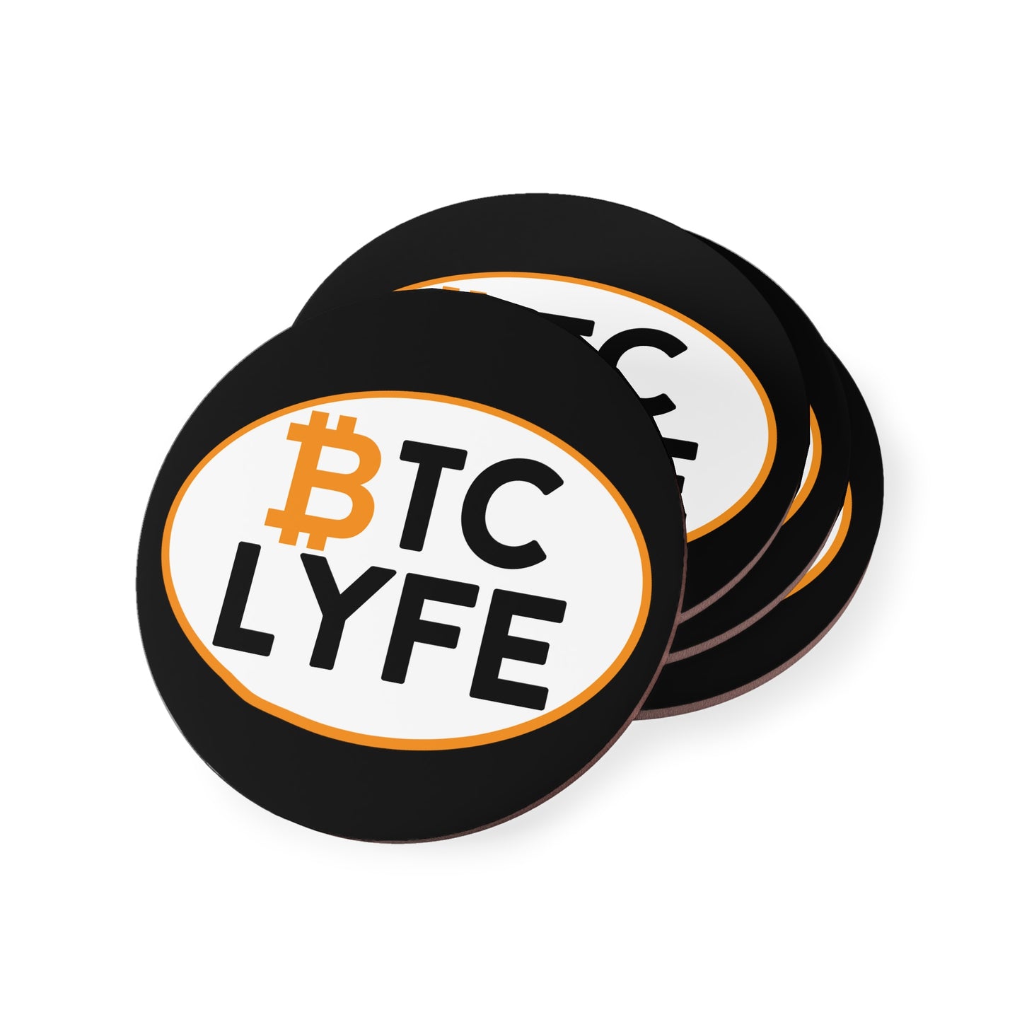 Bitcoin LYFE (Oval) Coasters