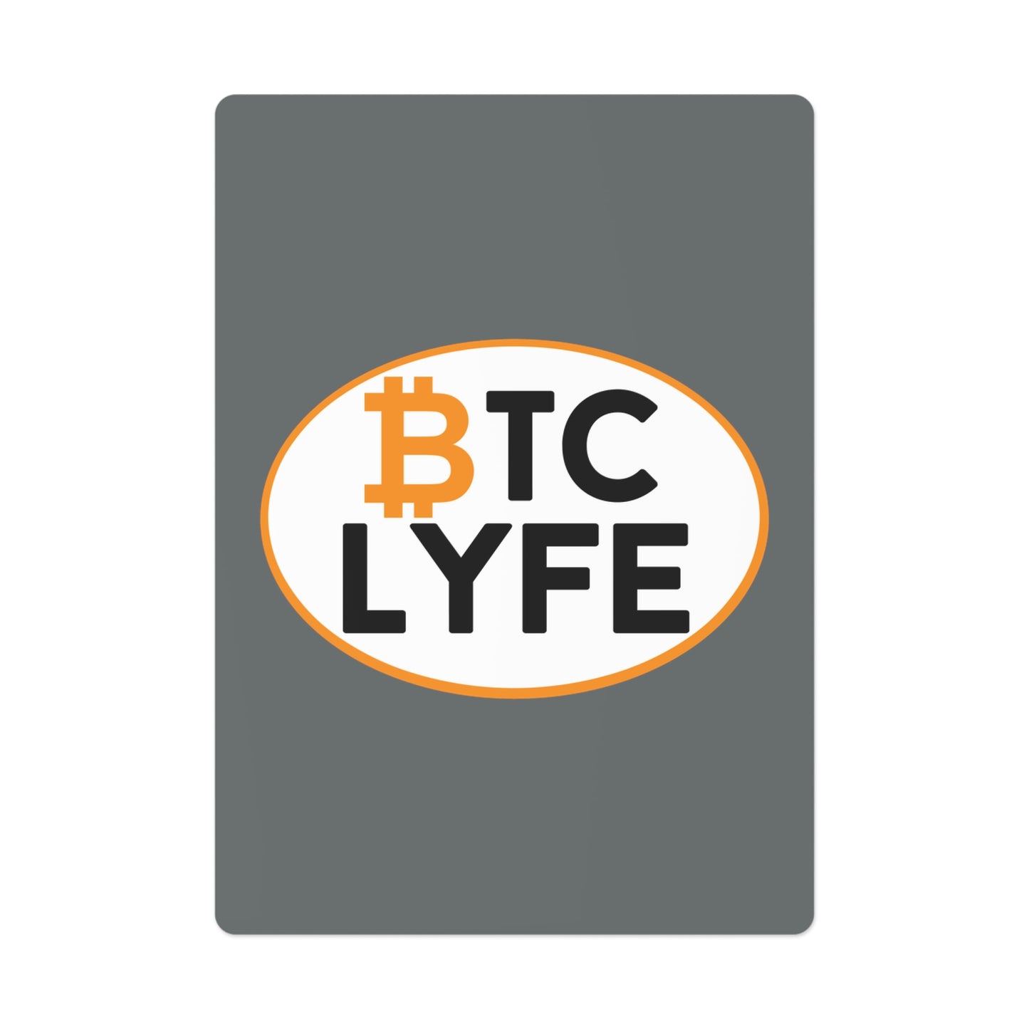 Bitcoin LYFE (Oval) Poker Cards