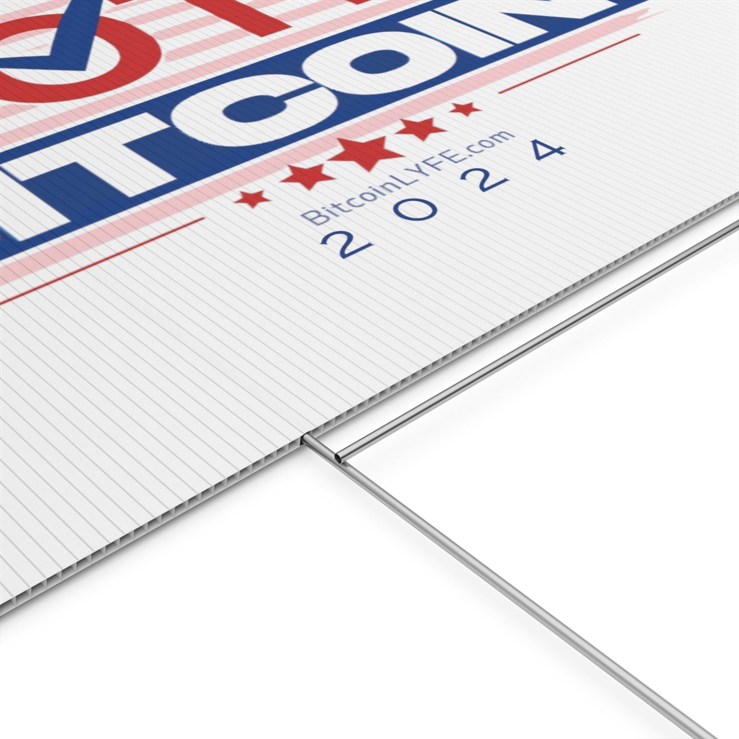 Vote Bitcoin Plastic Yard Sign