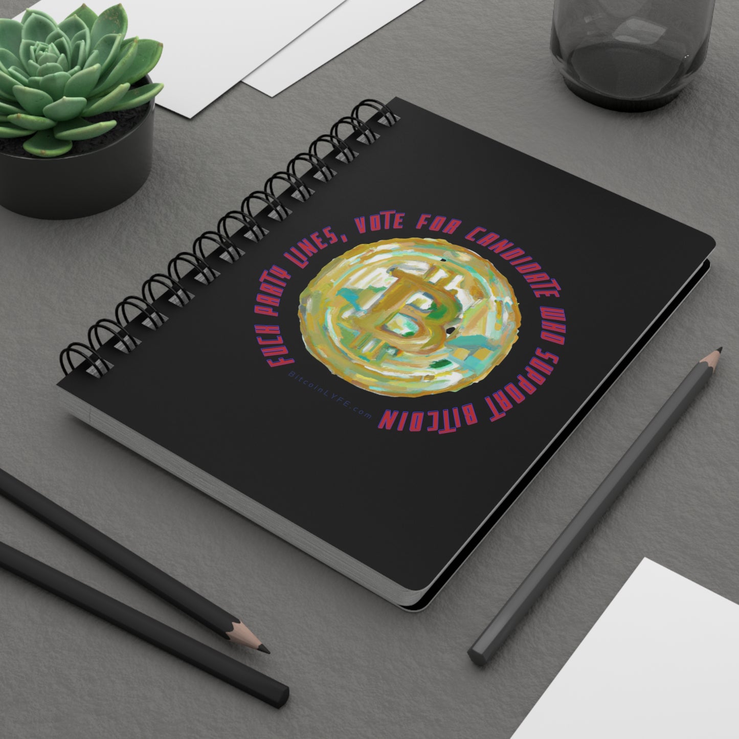 Vote - F*ck Party Lines Spiral Bound Journal