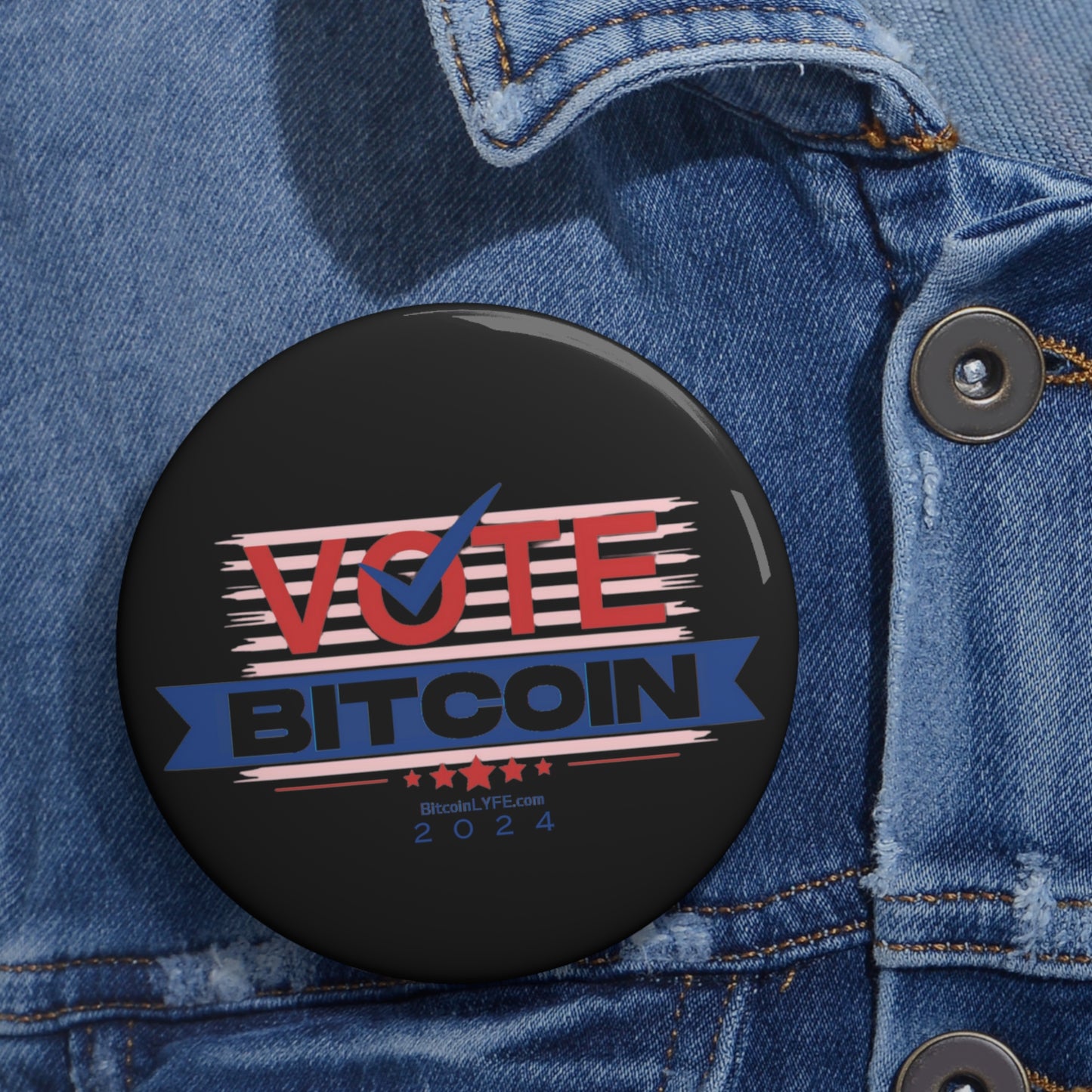 Vote Bitcoin Pin Buttons
