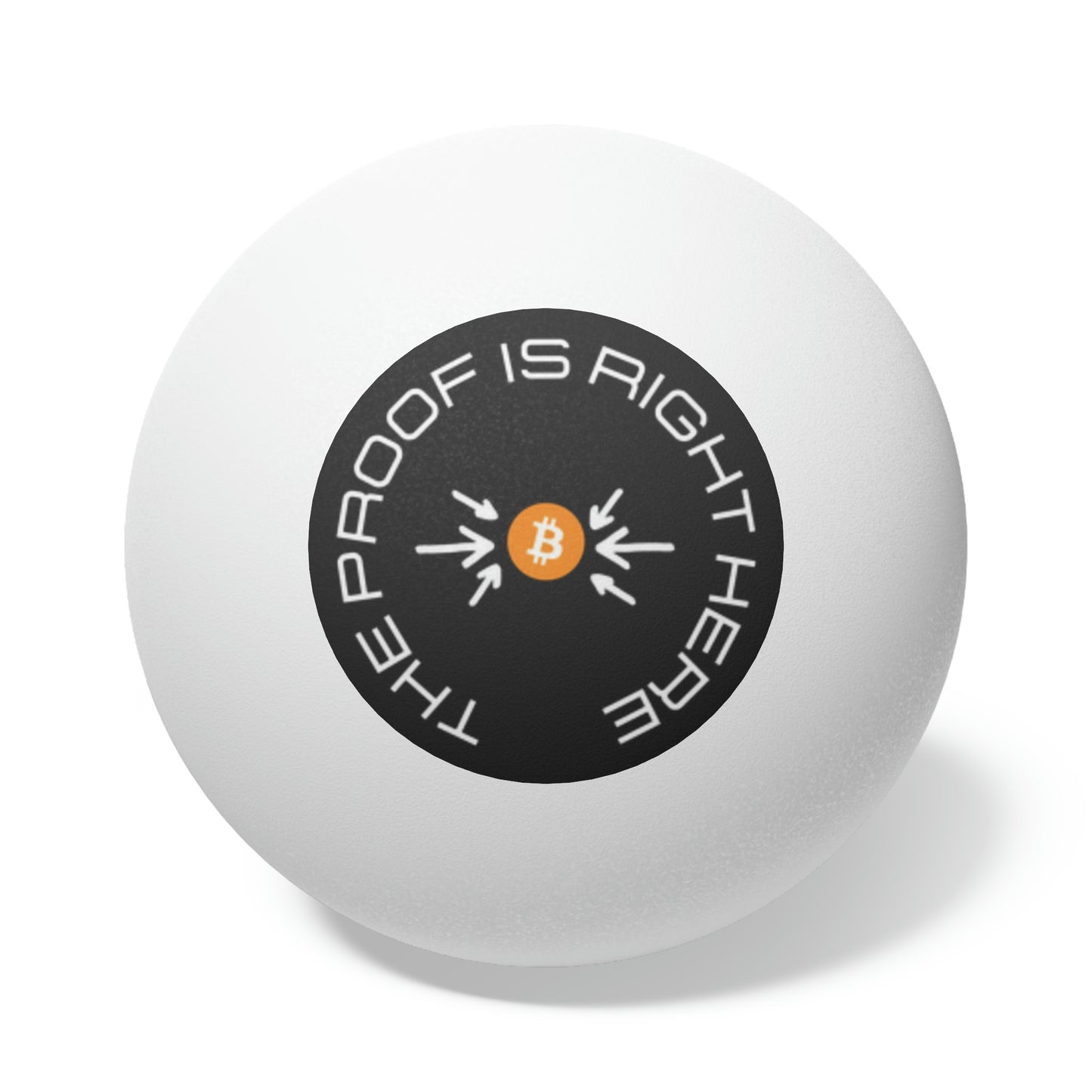 Bitcoin Proof Ping Pong Balls, 6 pcs