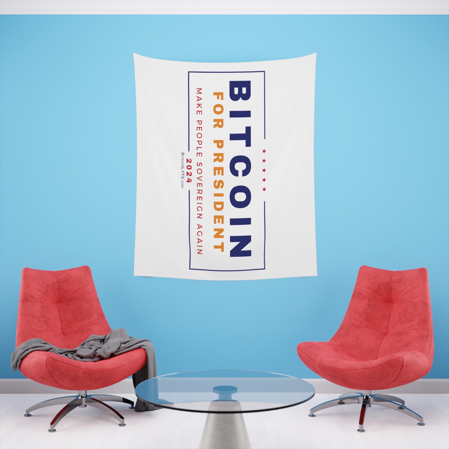 Vote - Bit...Sovereignty Printed Wall Tapestry