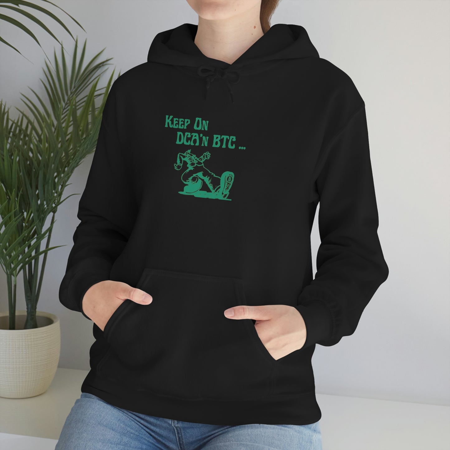 Keep On DCA’n BTC Hooded Sweatshirt