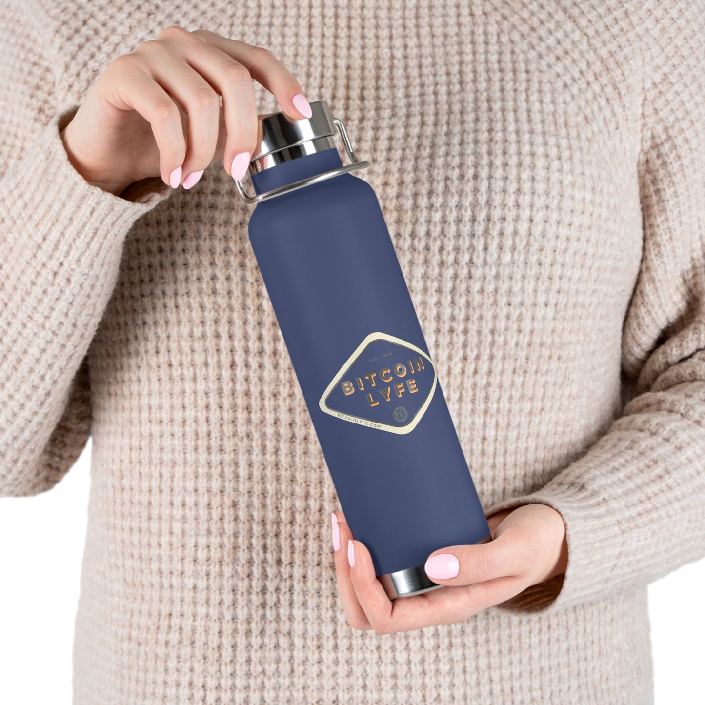 Bitcoin LYFE (Transparent) 22oz Vacuum Insulated Bottle