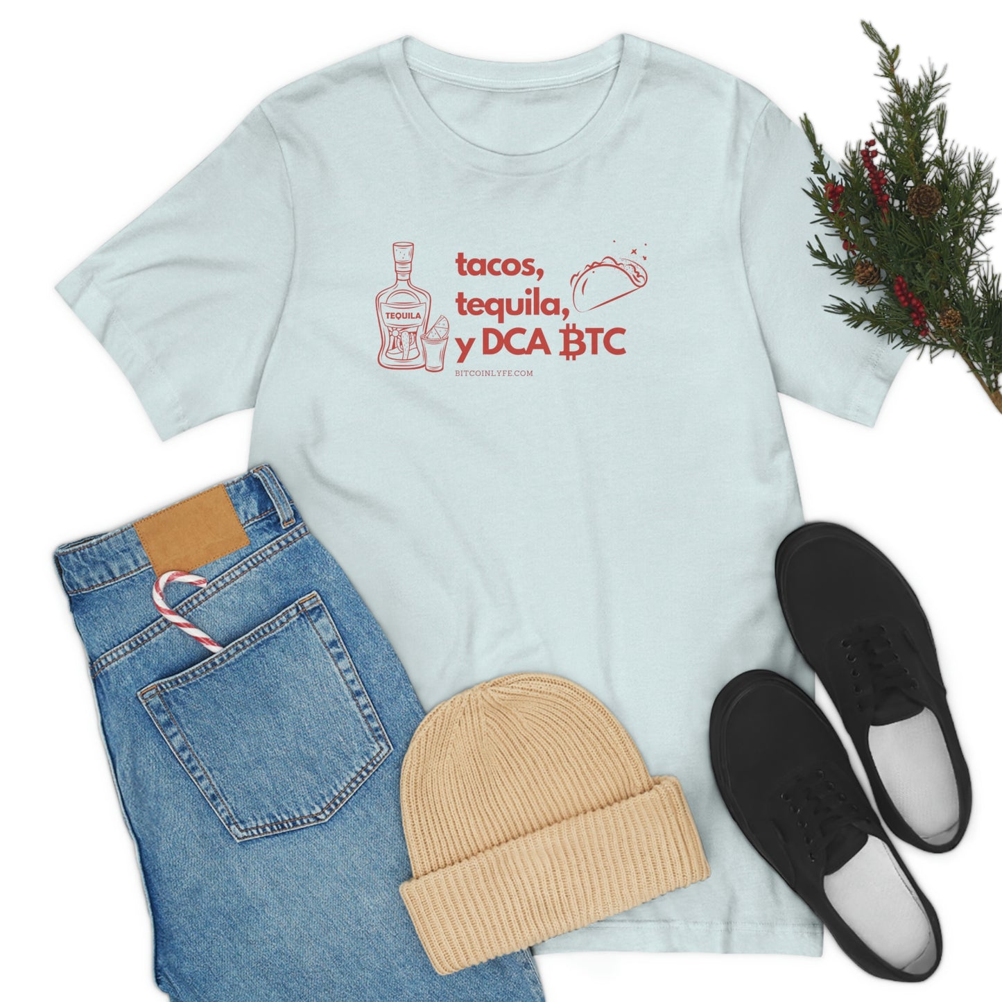 DCA BTC, Tacos, and Tequila T-Shirt - Light