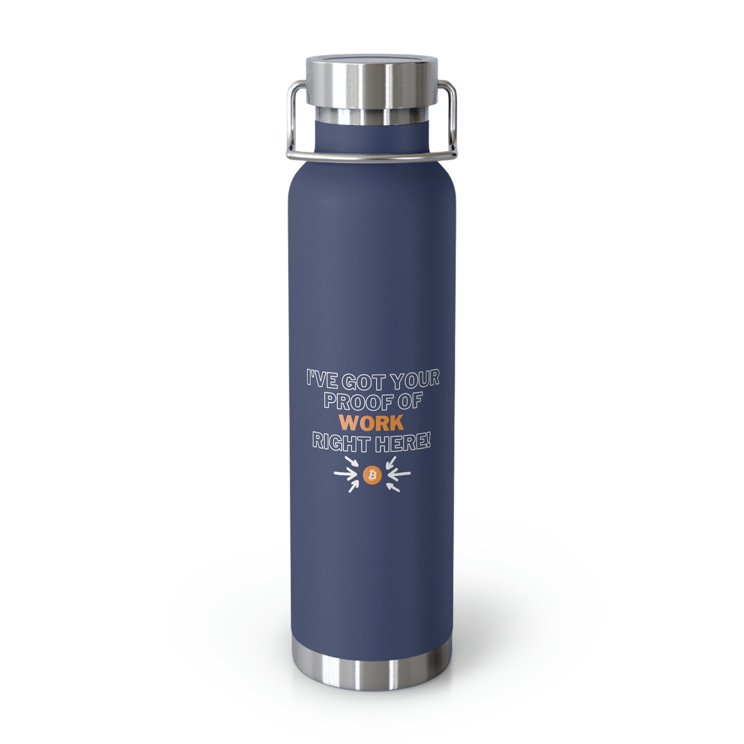 BTC Proof Right Here 22oz Vacuum Insulated Bottle #1