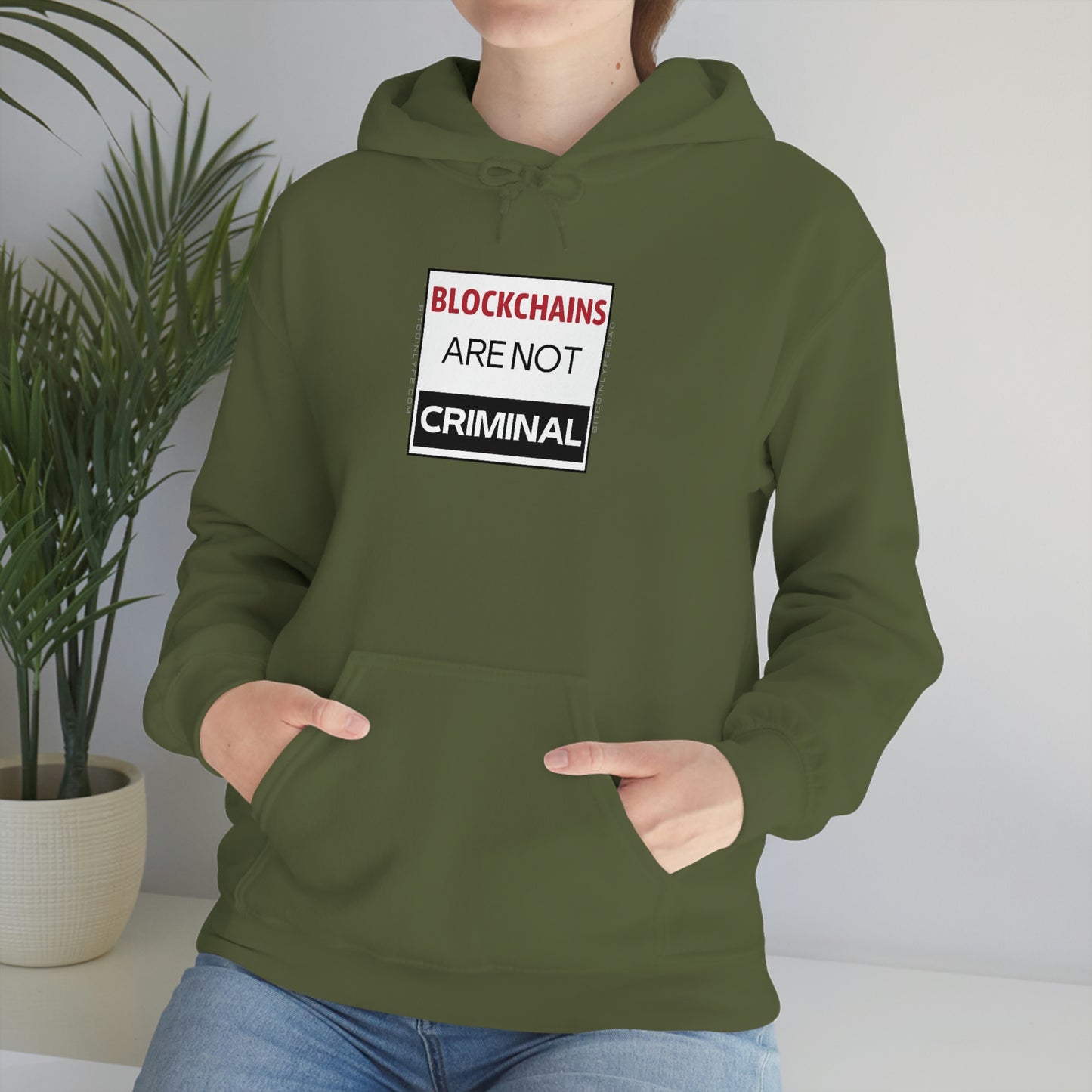 Blockchains are Not Criminal Hooded Sweatshirt