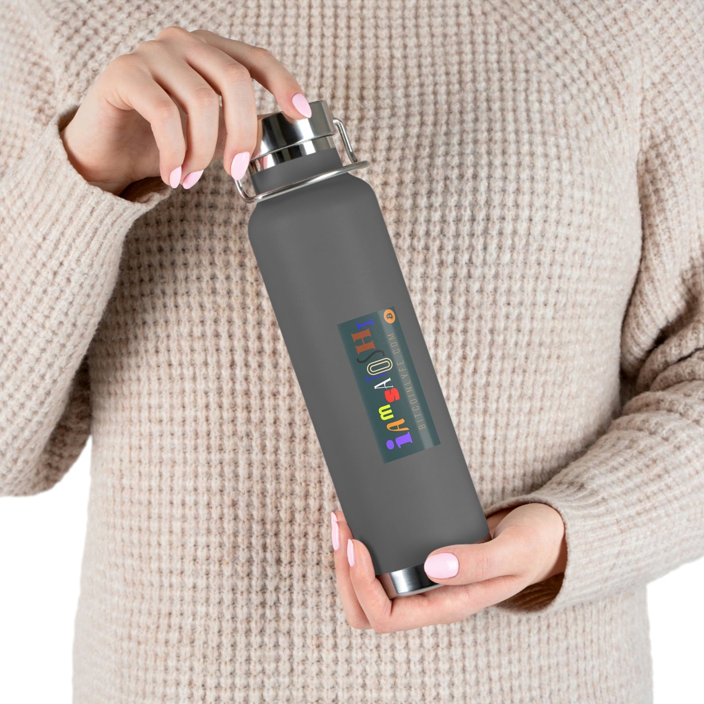 I Am Satoshi 22oz Vacuum Insulated Bottle - Three
