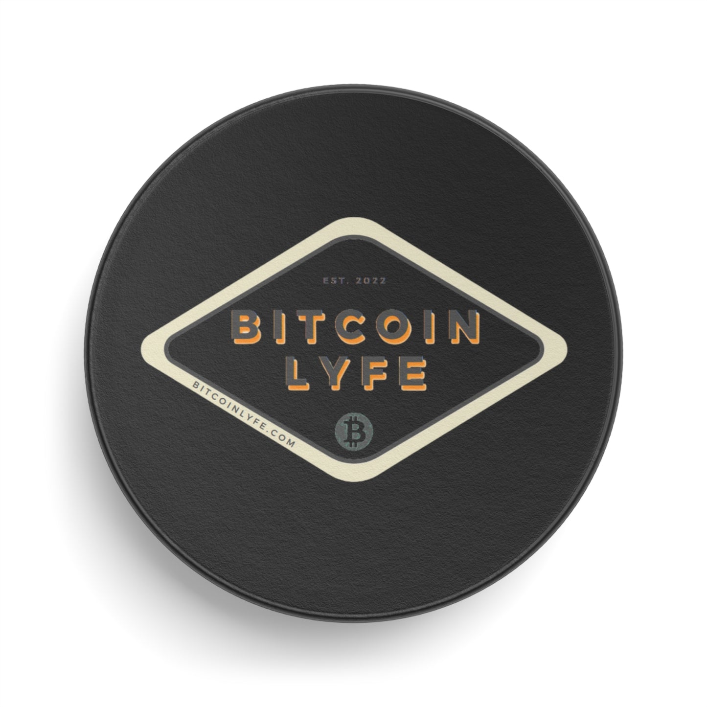 Bitcoin LYFE (Transparent) Hockey Puck