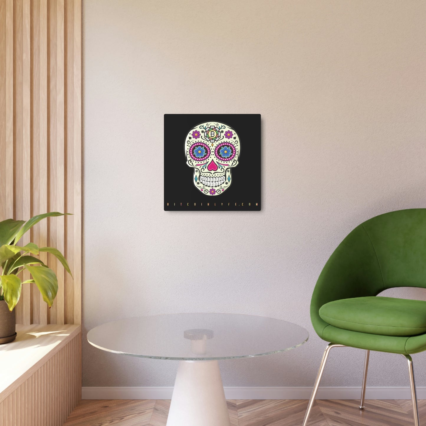 Día de los Muertos Metal Art Sign, Once