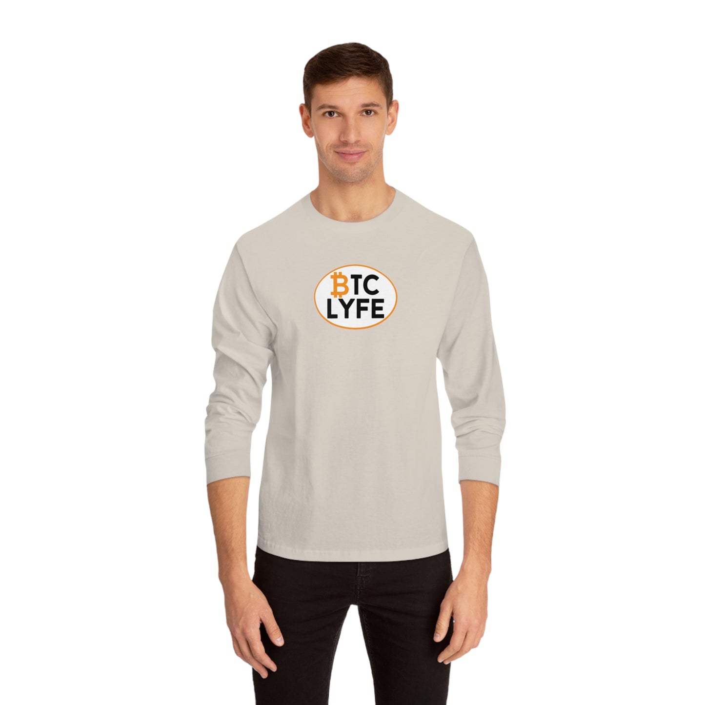 Bitcoin LYFE (Oval) Long Sleeve T-Shirt