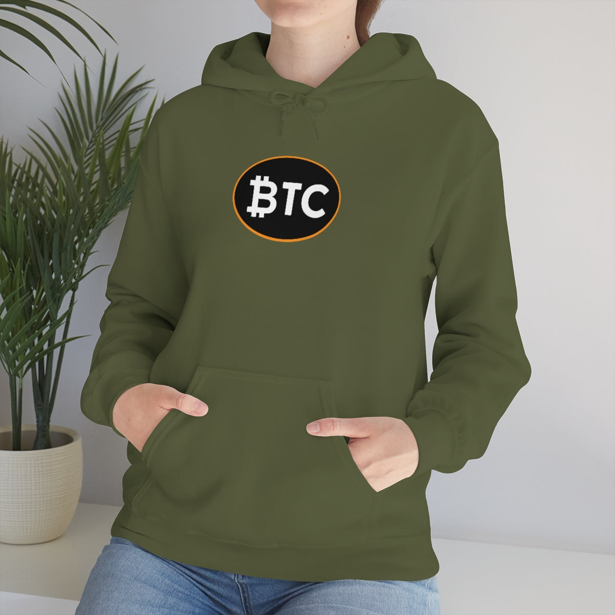 Bitcoin Oval #4 Hoodie, Blackout Version