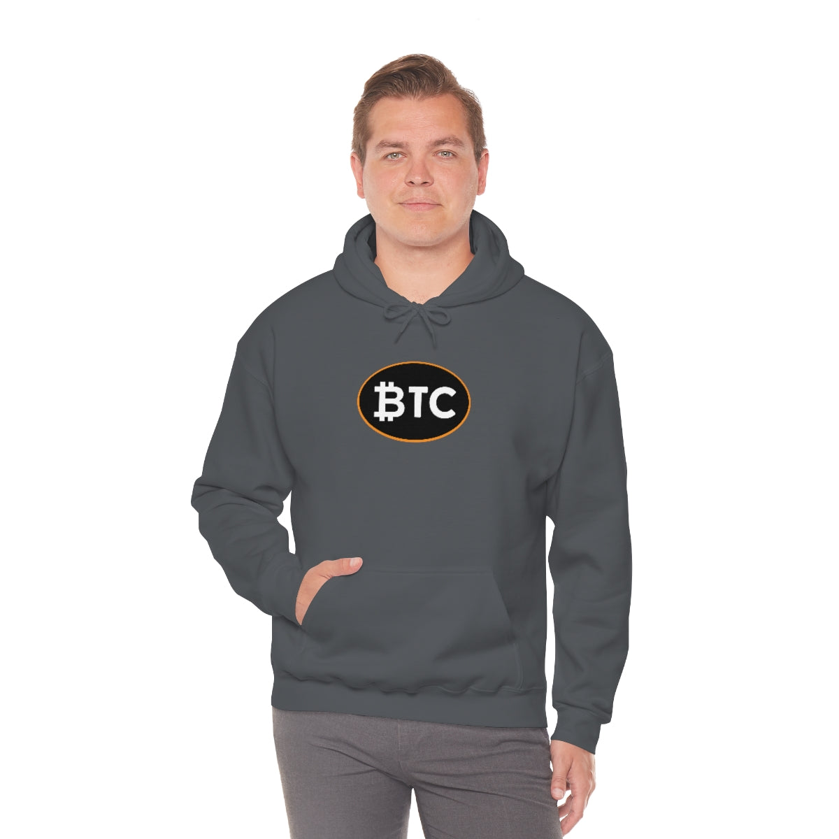 Bitcoin Oval #4 Hoodie, Blackout Version
