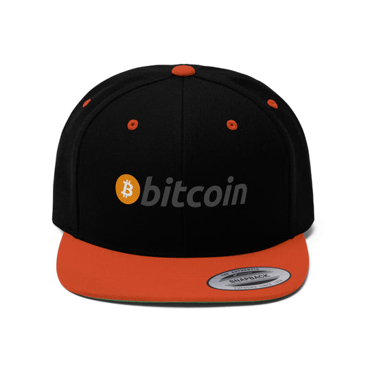 BTC1 Bitcoin Flat Bill Hat, Four Colors