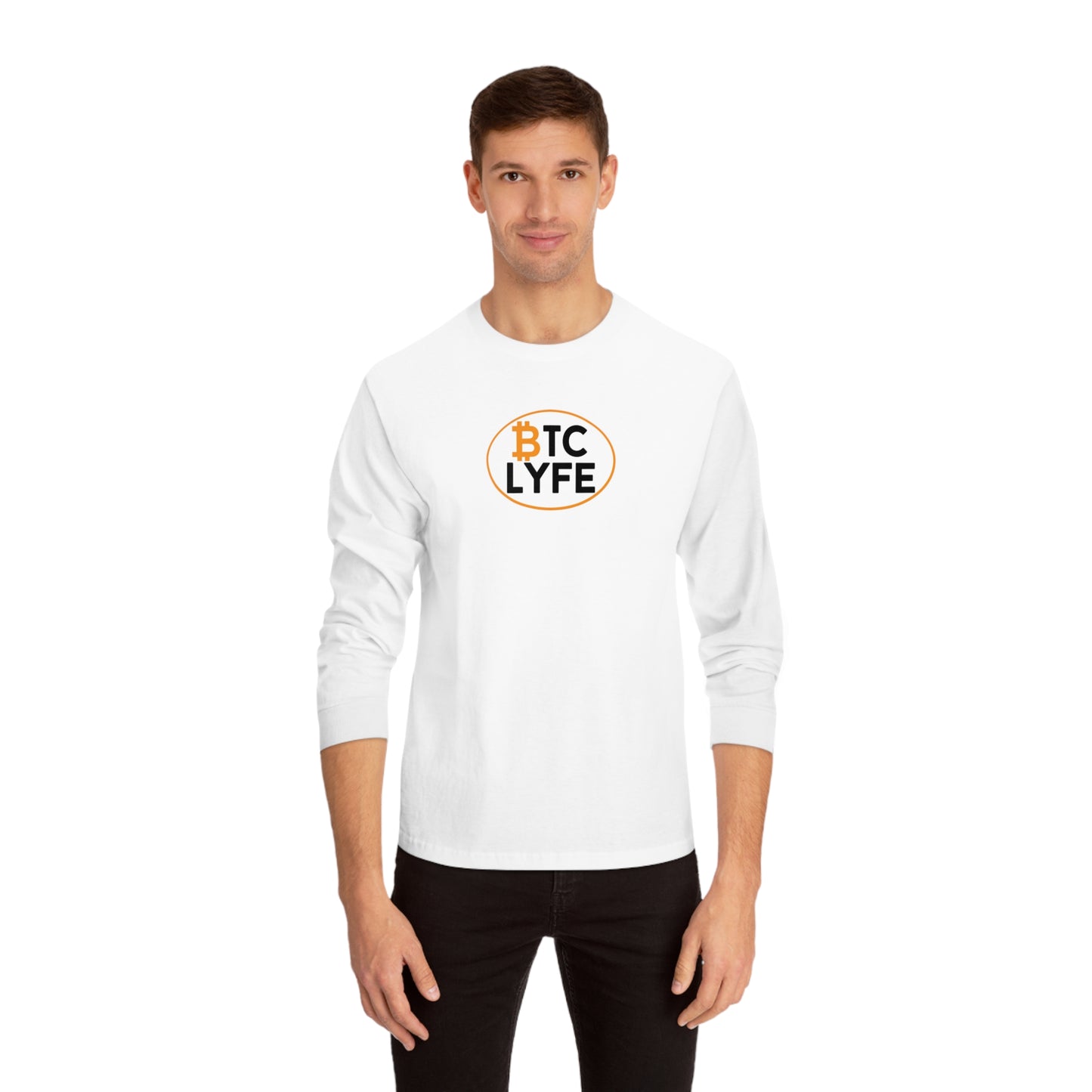 Bitcoin LYFE (Oval) Long Sleeve T-Shirt