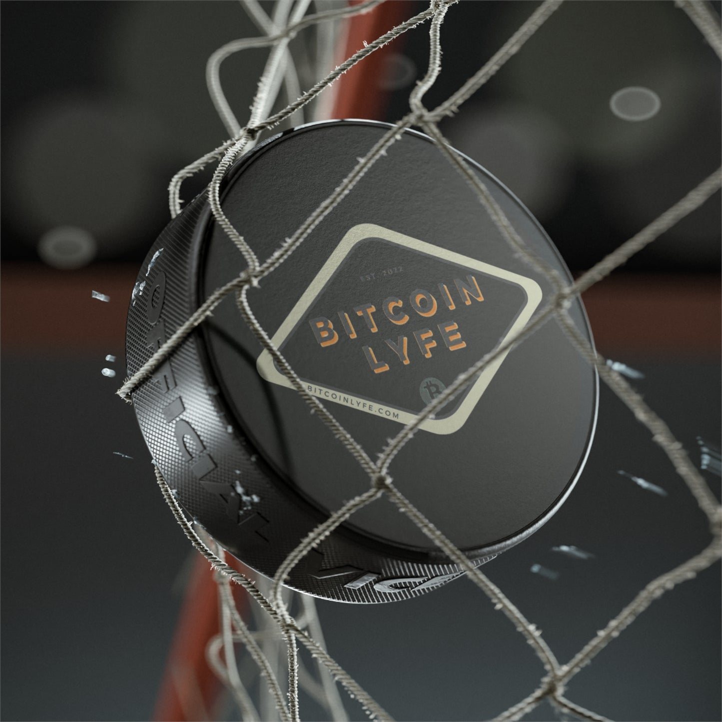 Bitcoin LYFE (Transparent) Hockey Puck
