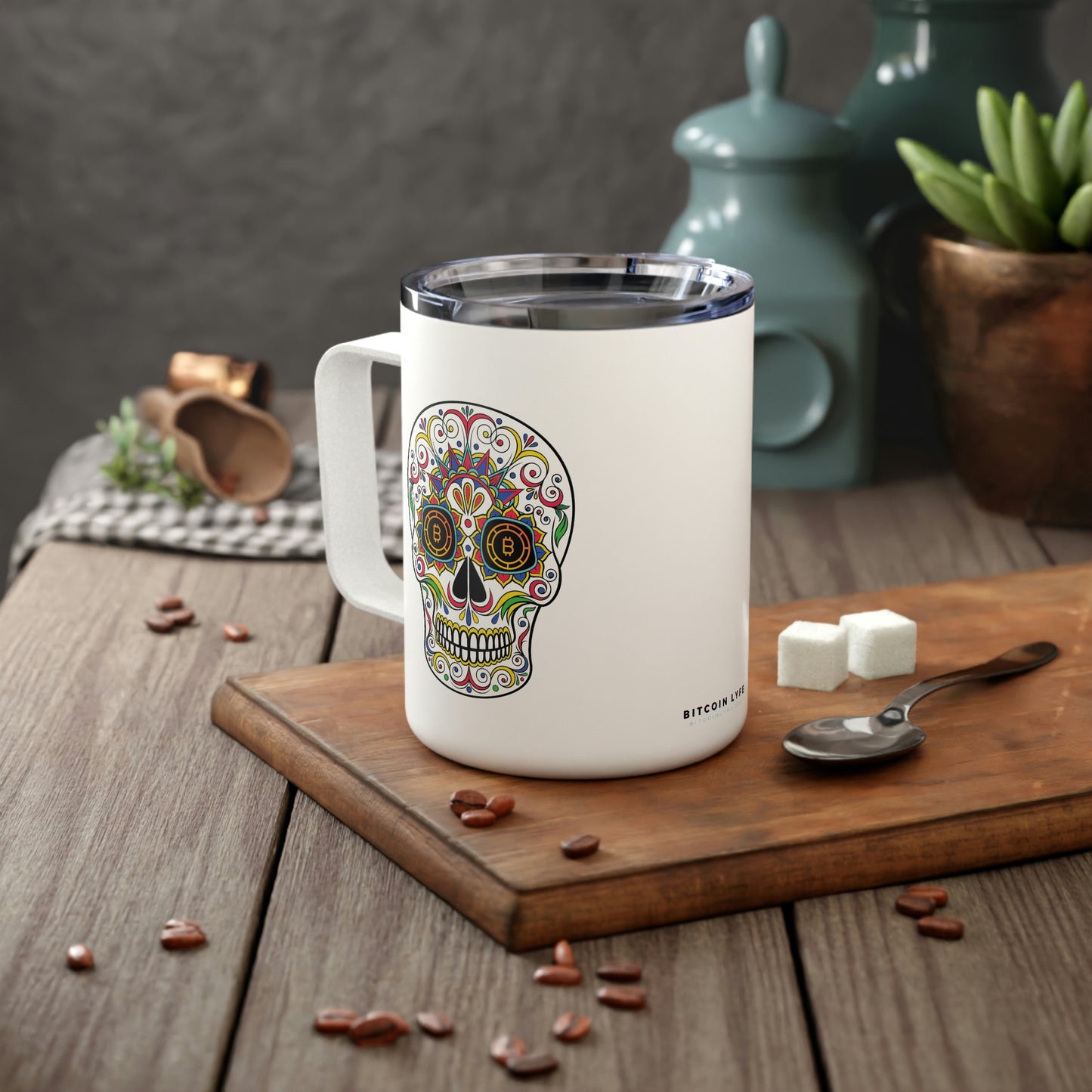 Día de los Muertos BTC 10oz Insulated Coffee Mug, Catorce