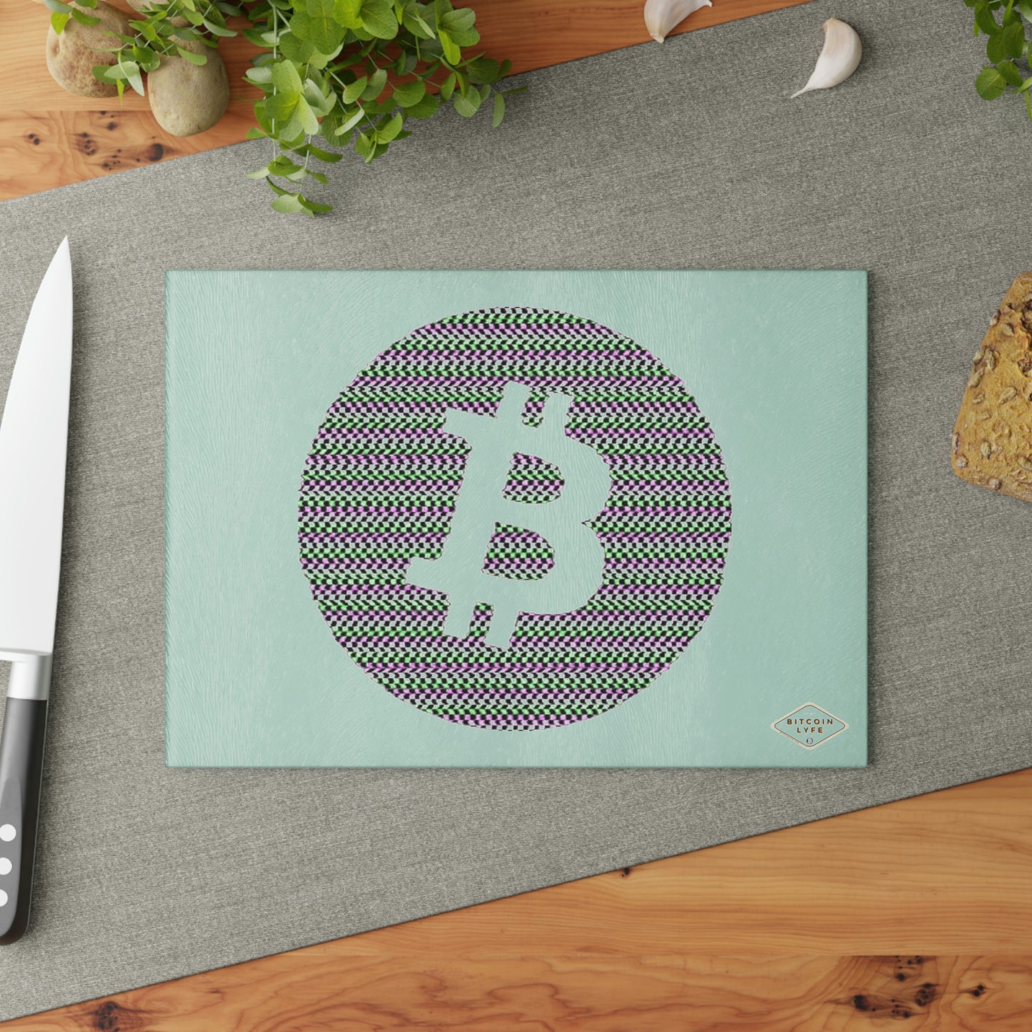 Bitcoin Glass Cutting Board, BTC6