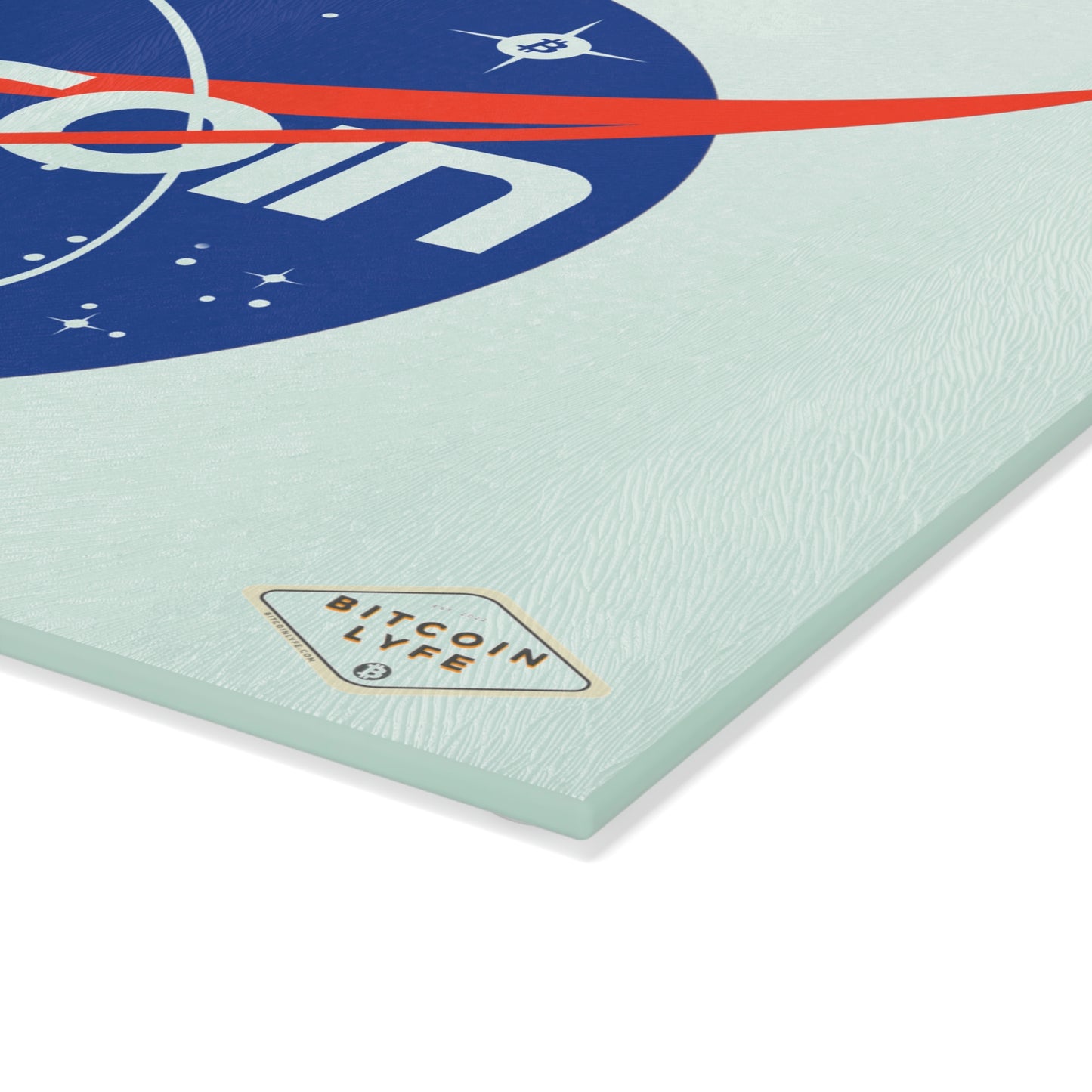 B in Space1 Glass Cutting Board