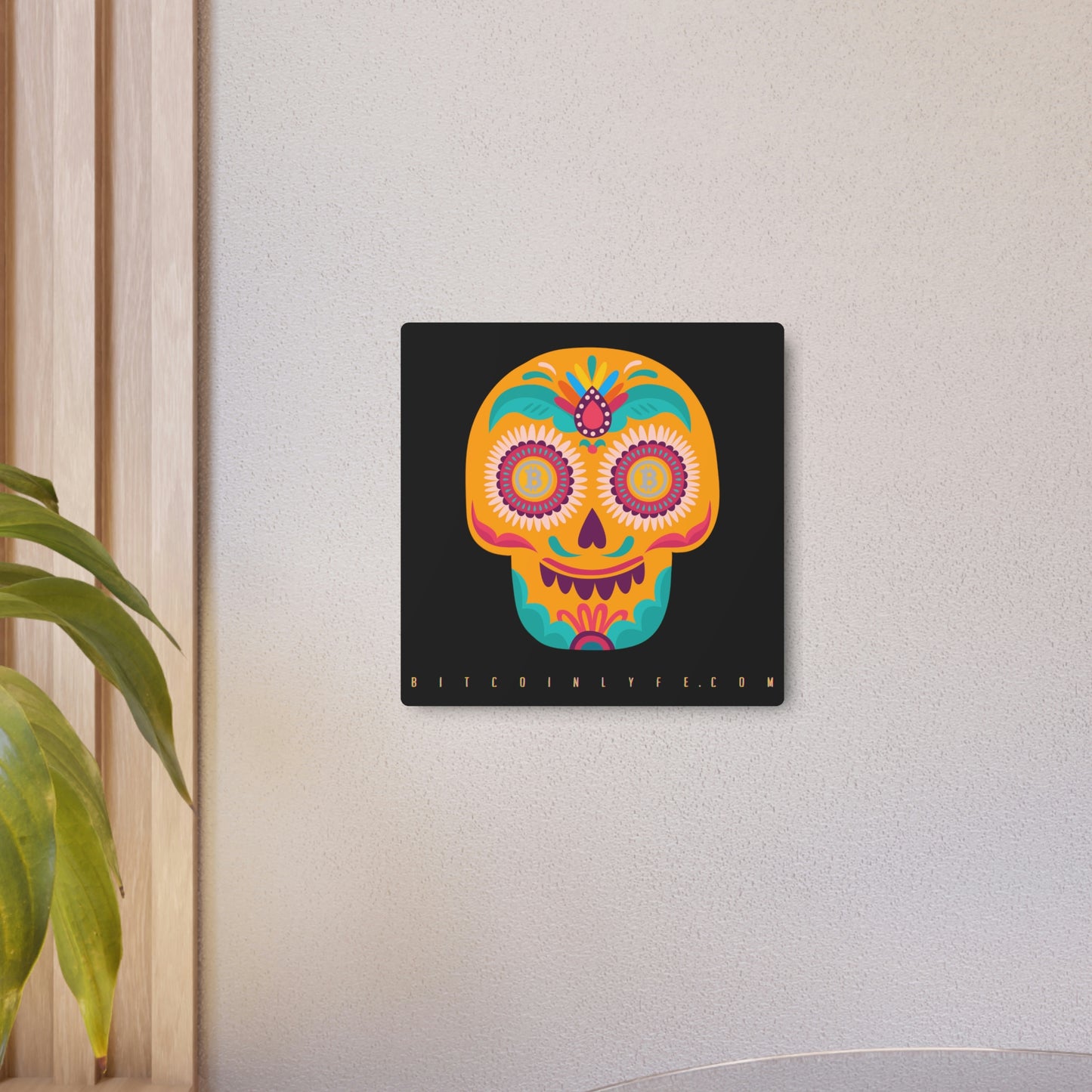 Día de los Muertos Metal Art Sign, Diecisiete