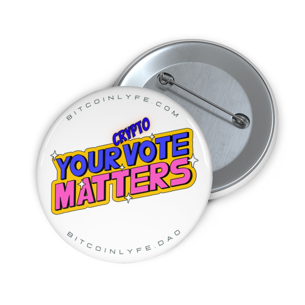 Crypto Vote Matters Pin Buttons