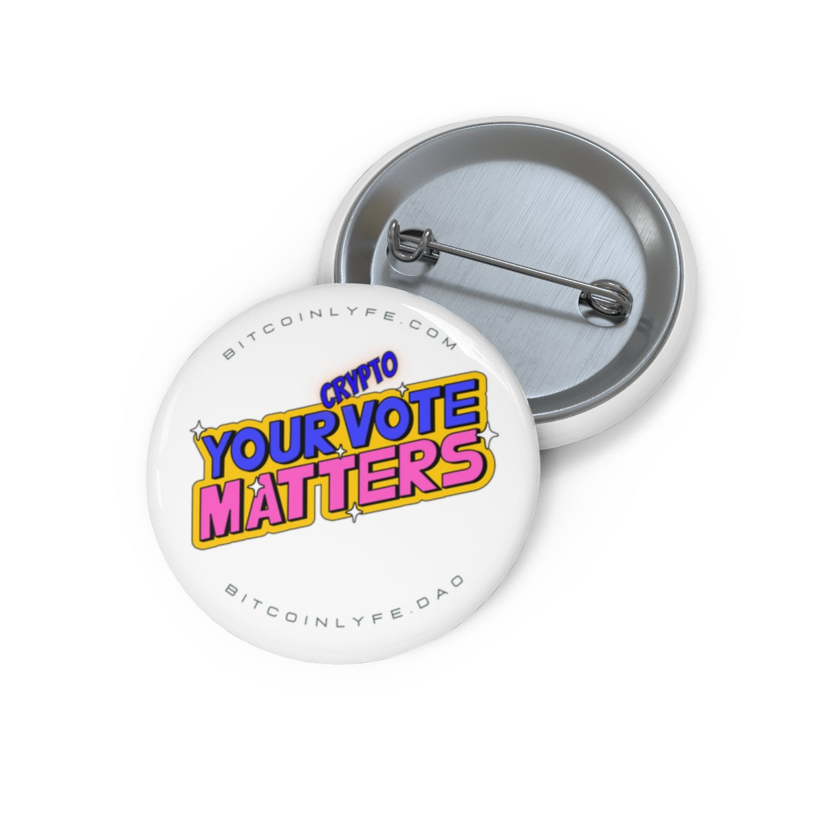 Crypto Vote Matters Pin Buttons