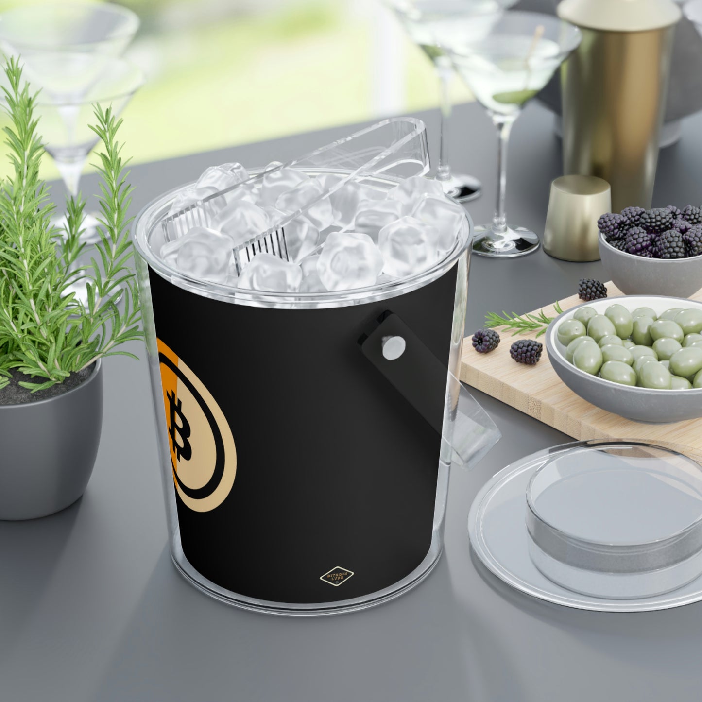 Dual B4 Ice Bucket with Tongs
