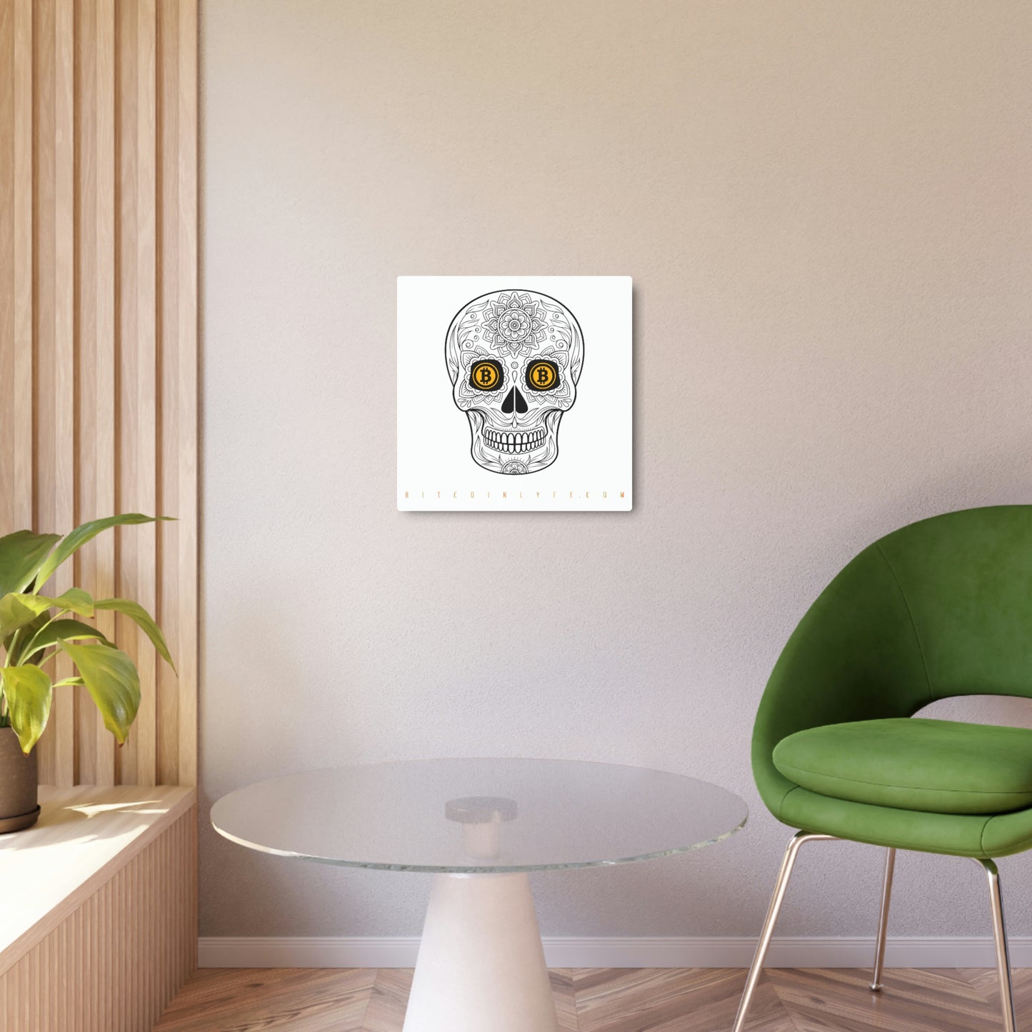 Día de los Muertos Metal Art Sign, Siete