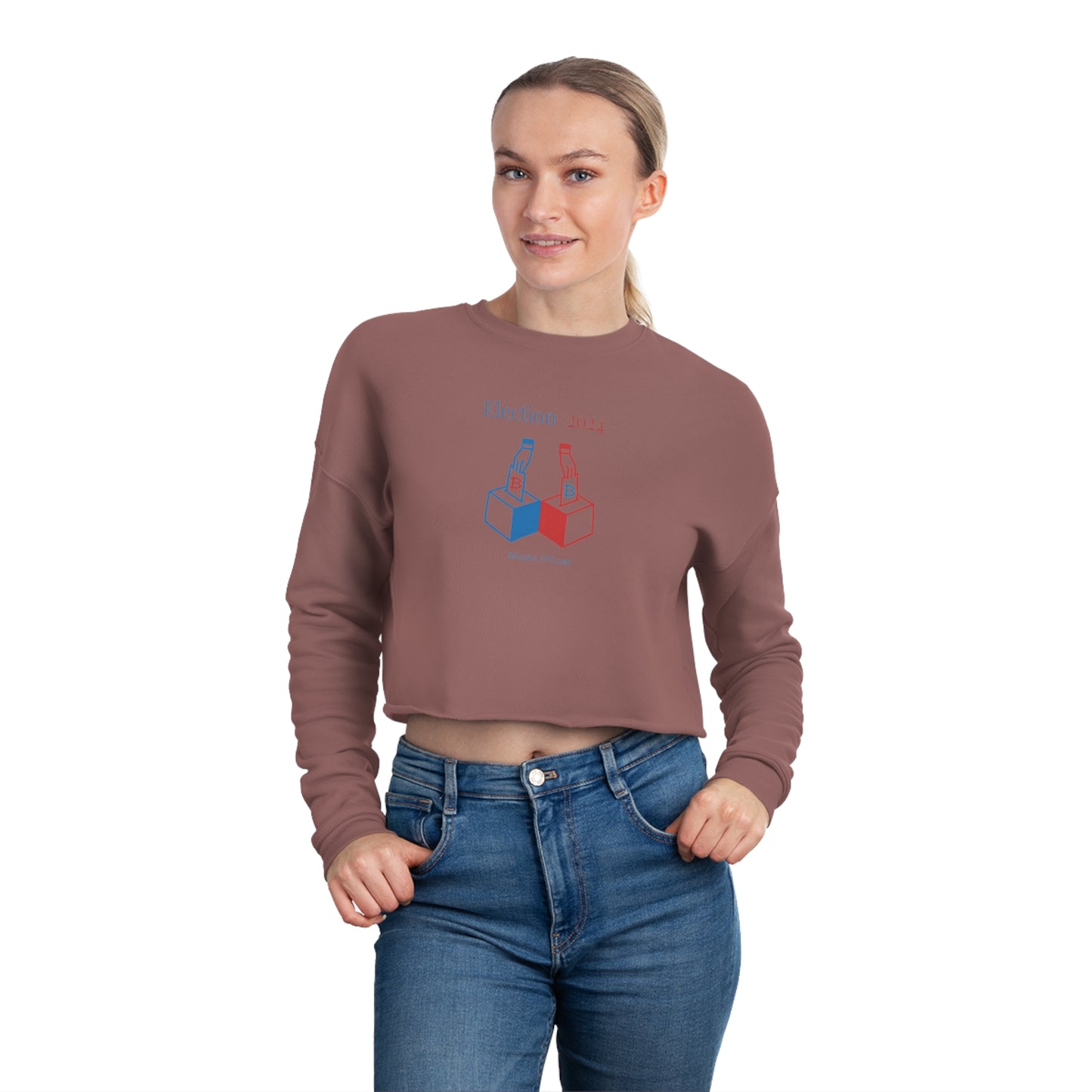Bit-Election Women's Cropped Sweatshirt