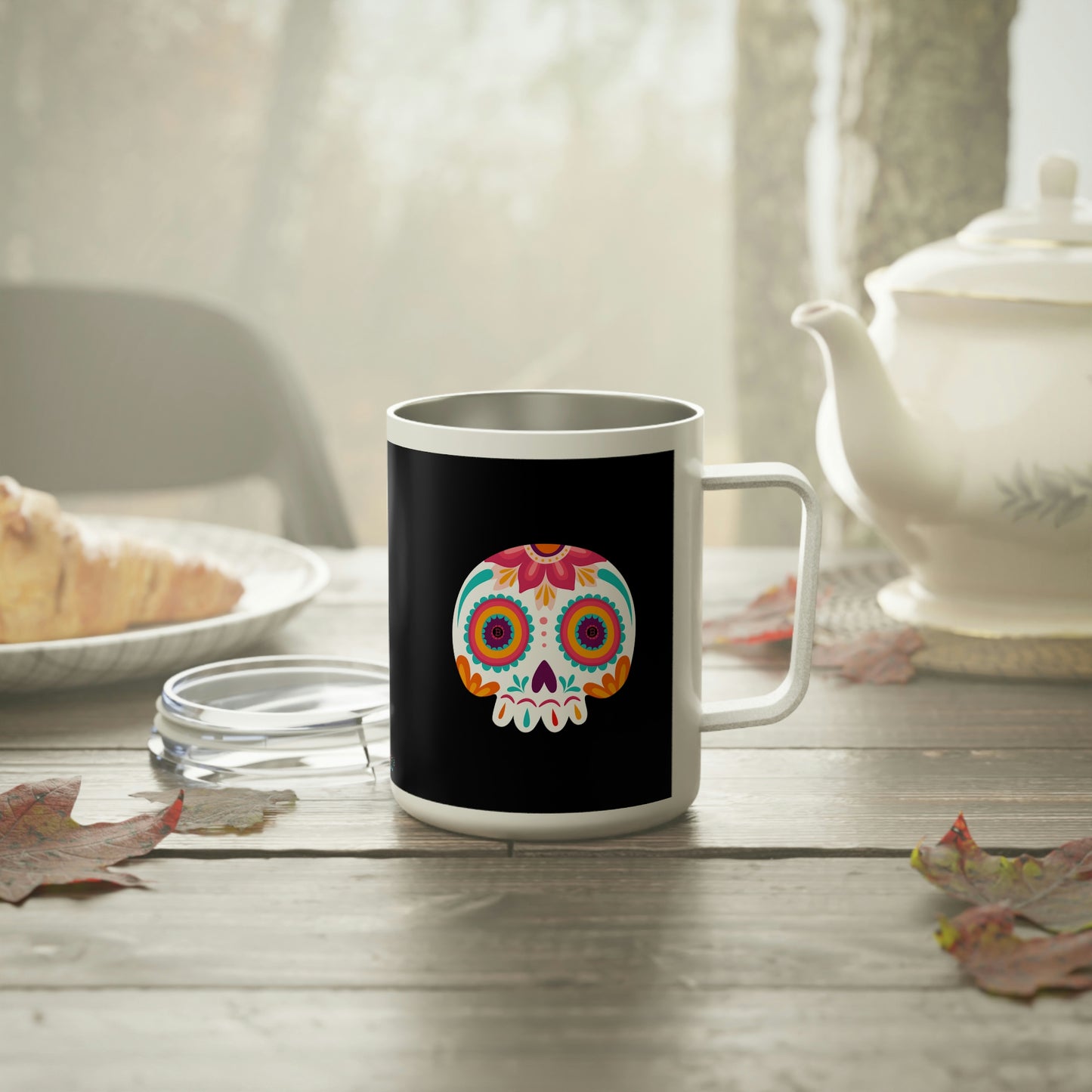 Día de los Muertos BTC 10oz Insulated Coffee Mug, Dieciocho