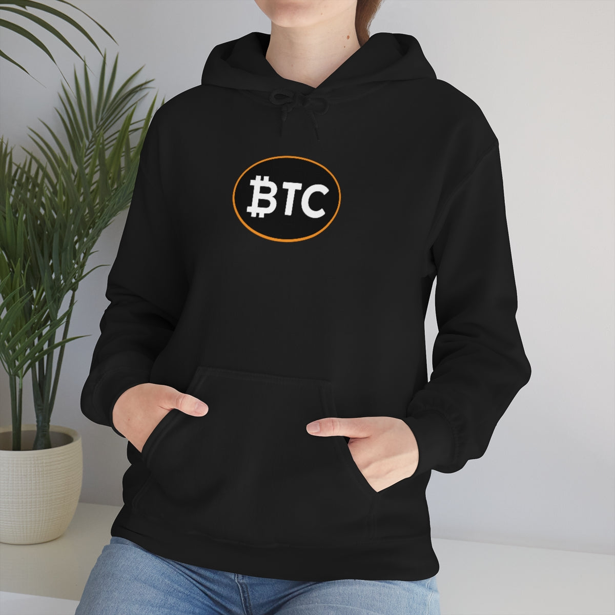 Bitcoin Oval #4 Hoodie, Blackout Version