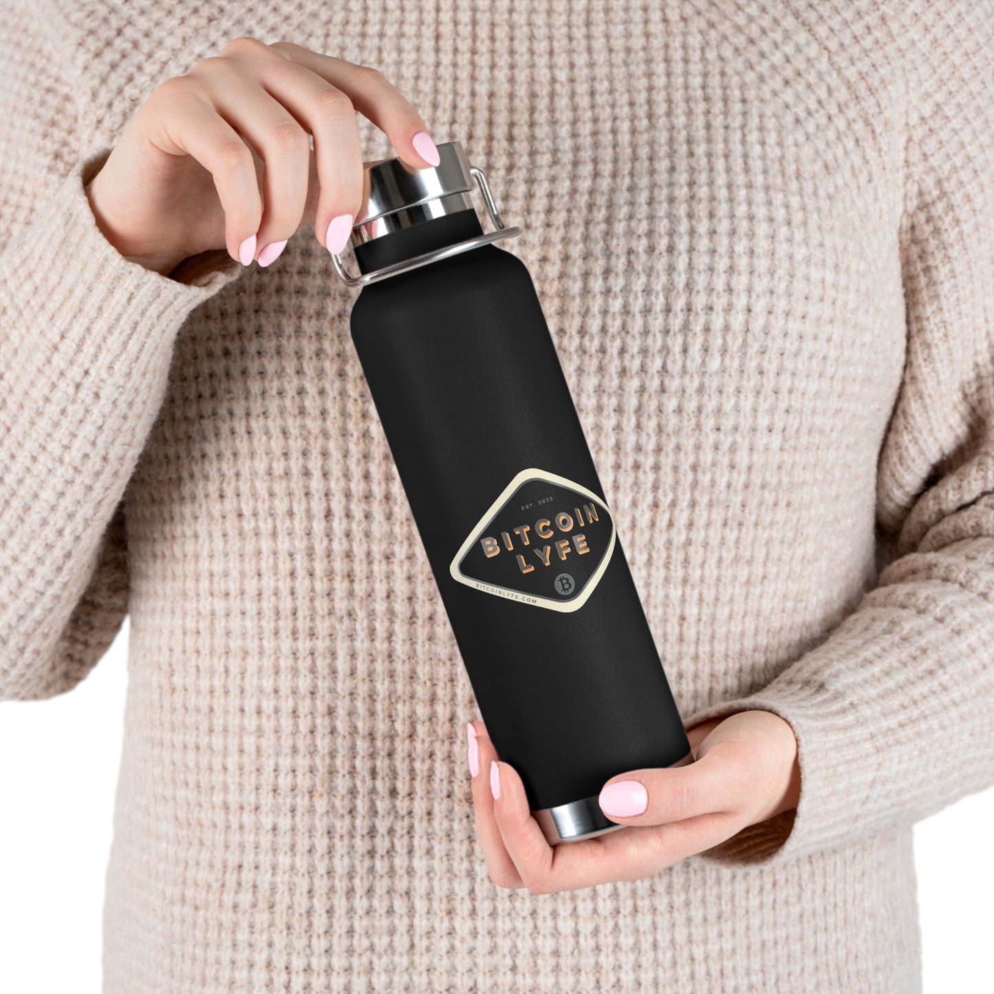Bitcoin LYFE (Transparent) 22oz Vacuum Insulated Bottle