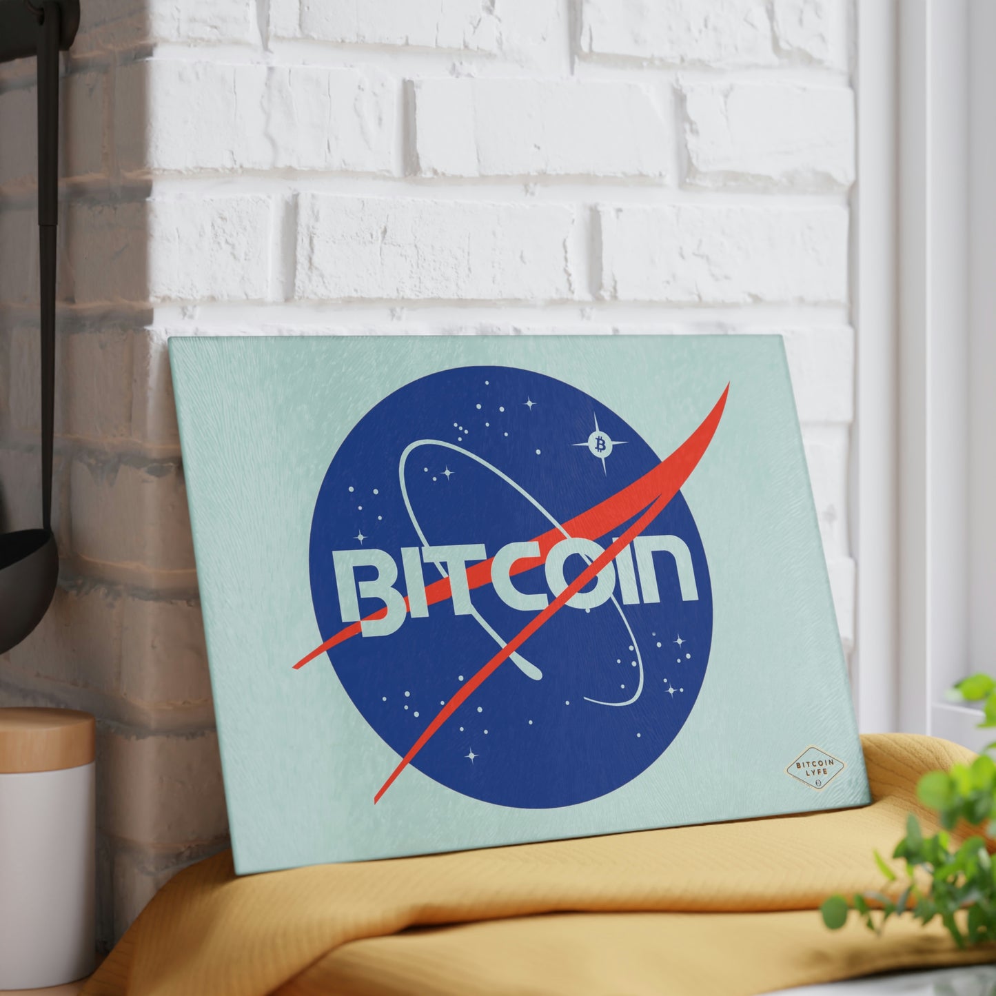B in Space1 Glass Cutting Board