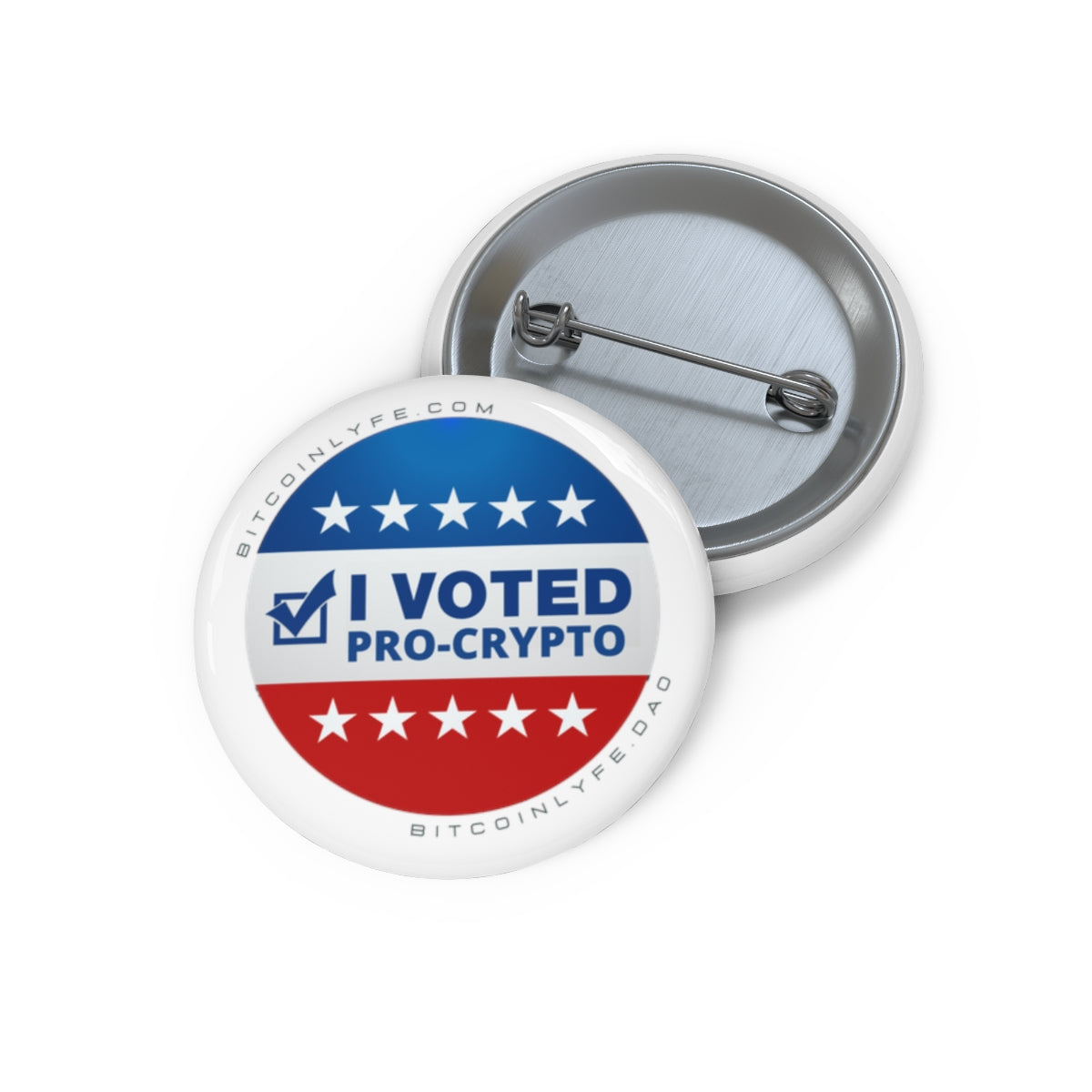 I Voted Pro-Crypto! Pin Buttons