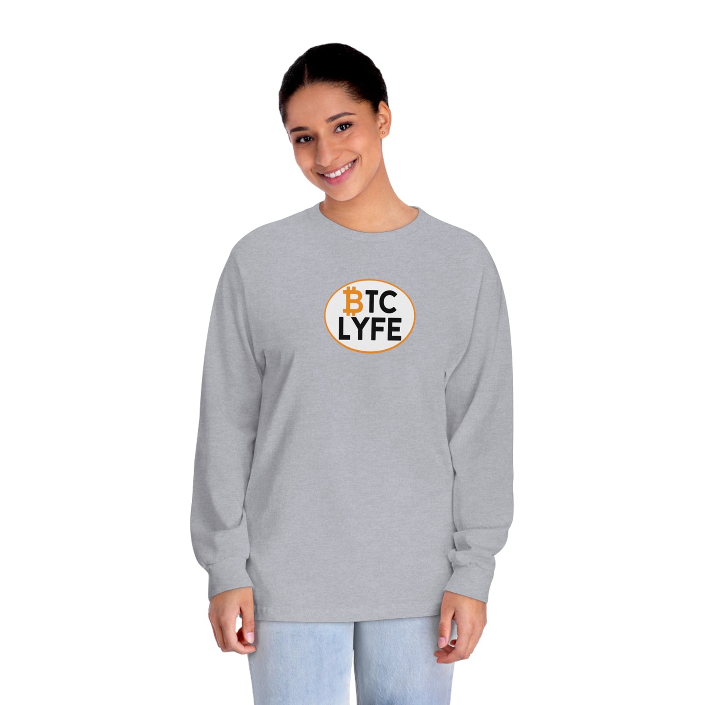 Bitcoin LYFE (Oval) Long Sleeve T-Shirt